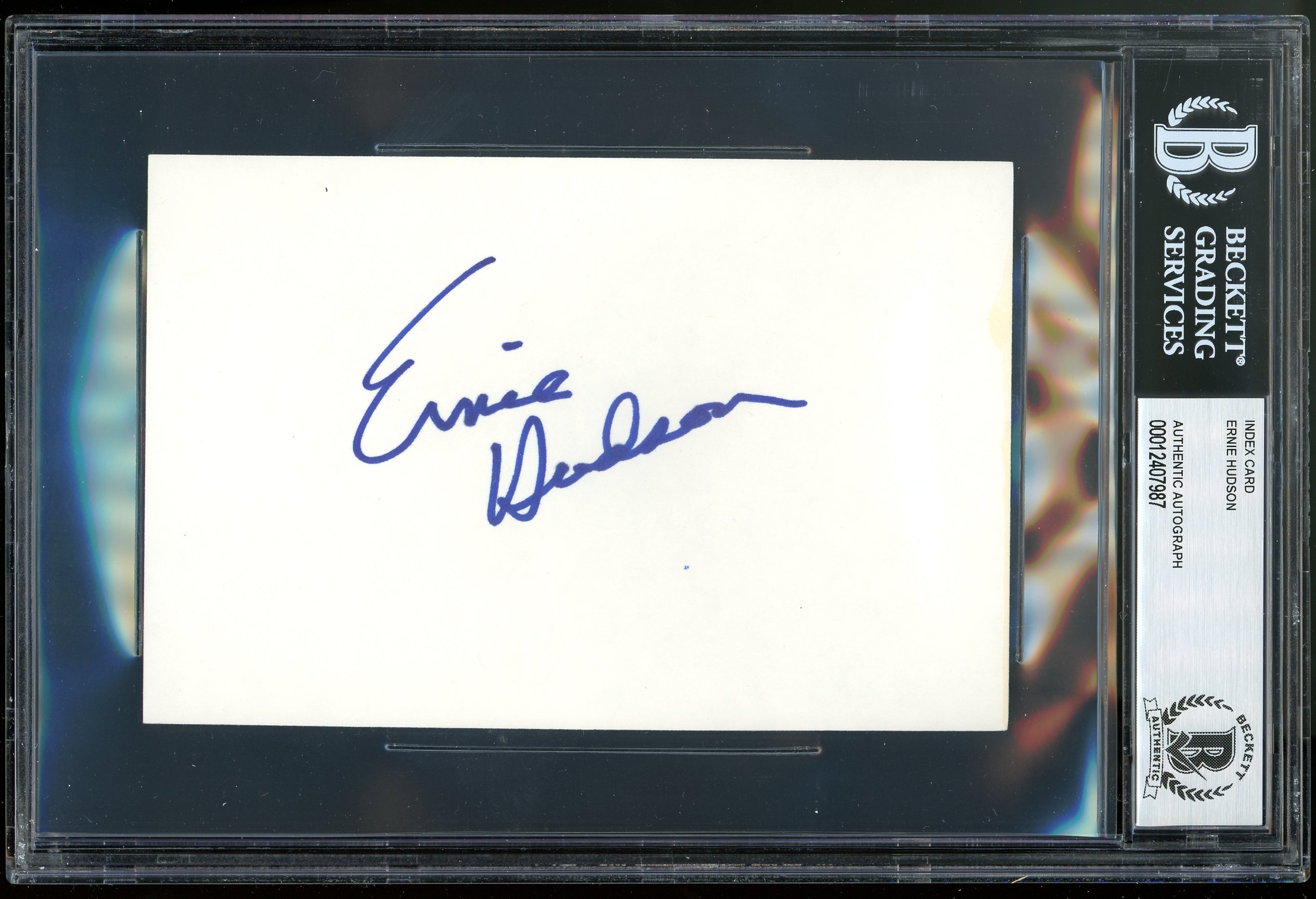 Ernie Hudson Ghostbusters Authentic Signed 4x6 Index Card Autographed BAS Slab