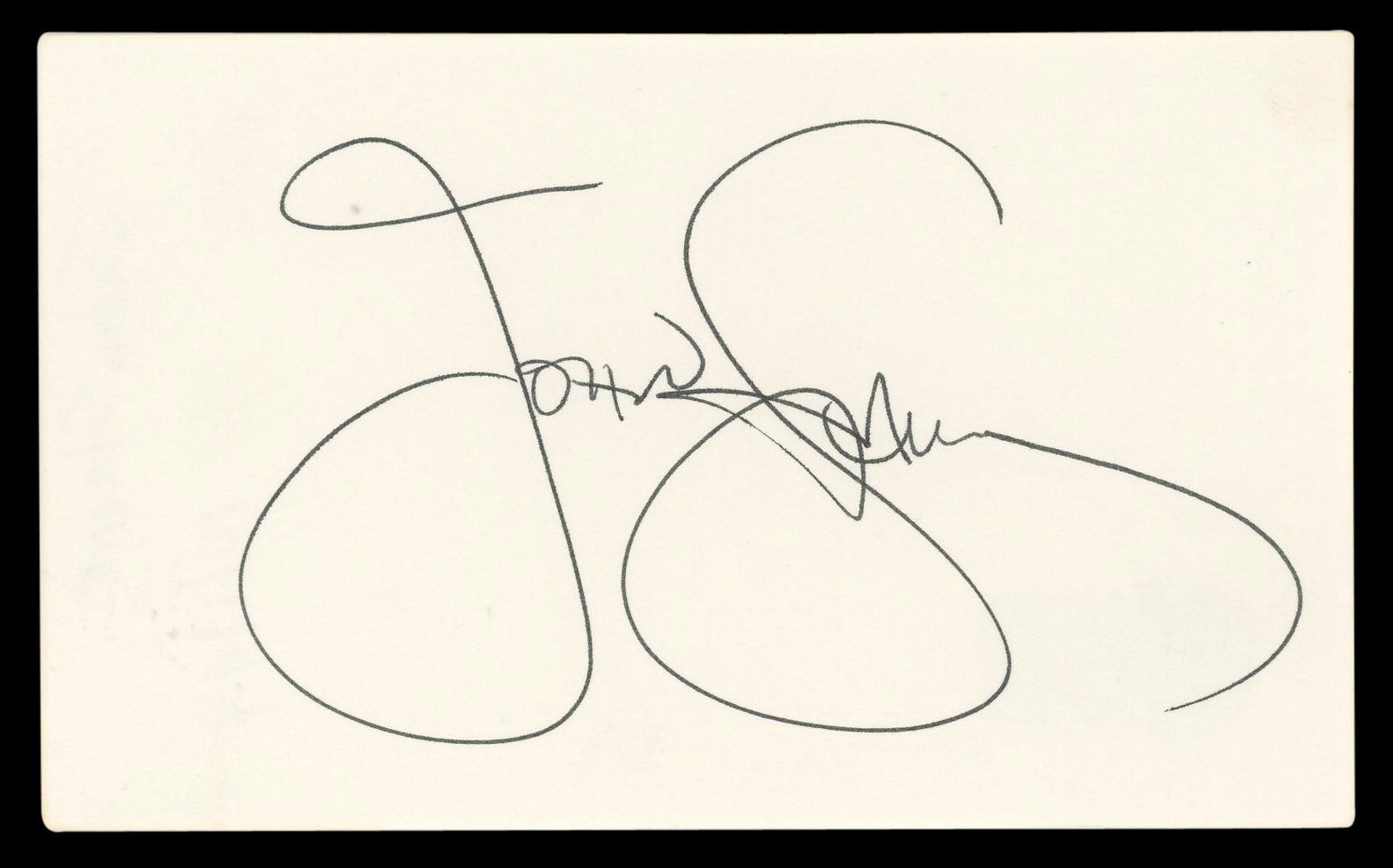 John Stamos Full House Authentic Signed 3x5 Index Card Autographed BAS #BL98527