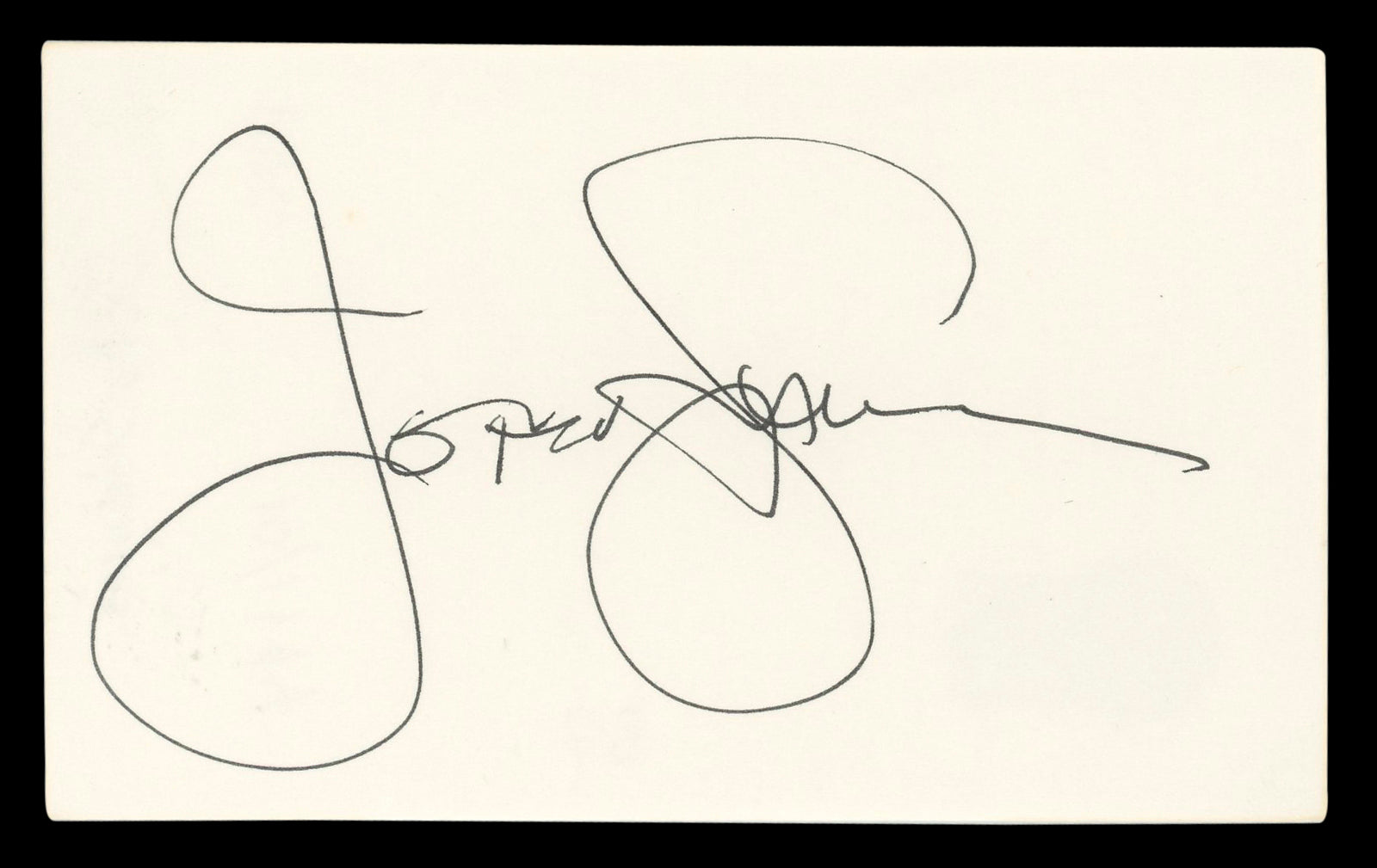 John Stamos Full House Authentic Signed 3x5 Index Card Autographed BAS #BL98526