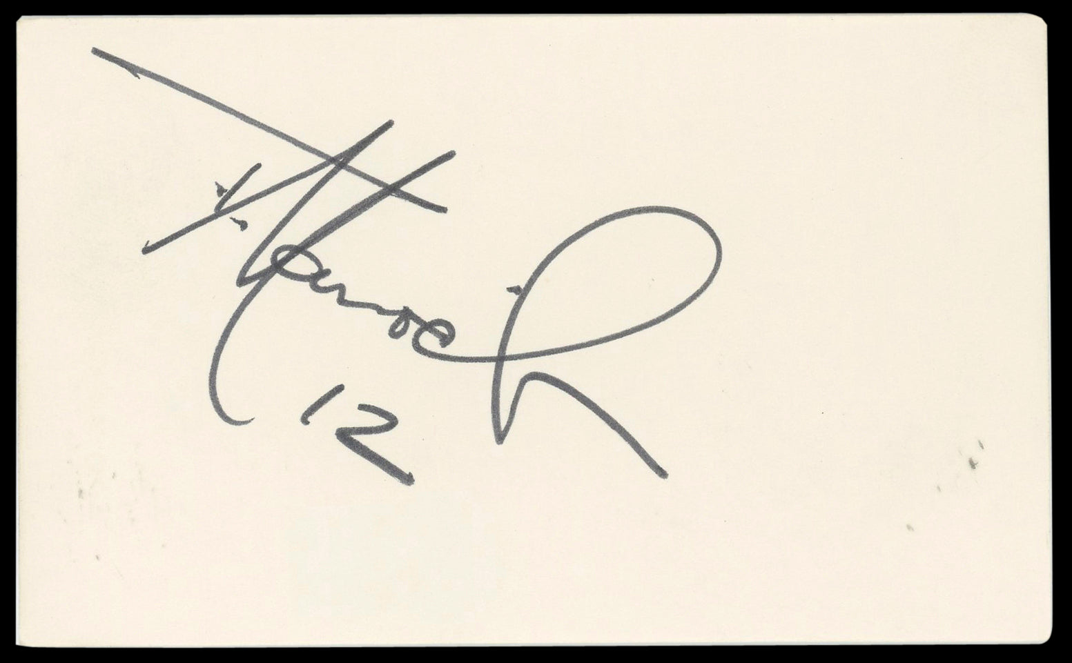 Raiders Todd Marinovich "12" Authentic Signed 3x5 Index Card BAS #BN89414