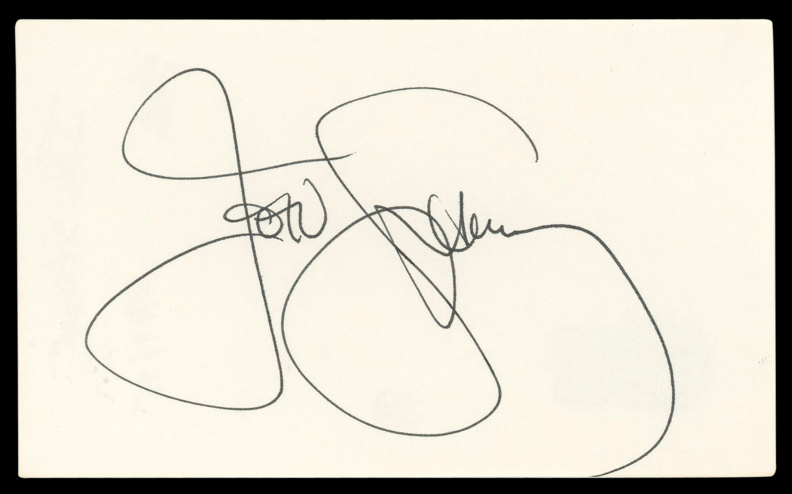 John Stamos Full House Authentic Signed 3x5 Index Card Autographed BAS #BL98524