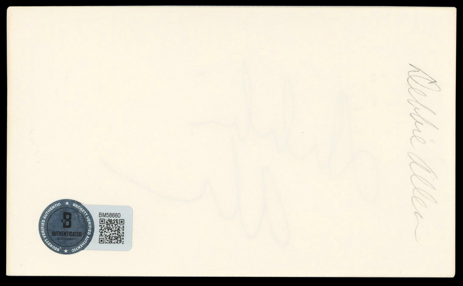 Debbie Allen Grey's Anatomy Authentic Signed 3x5 Index Card BAS #BM58660