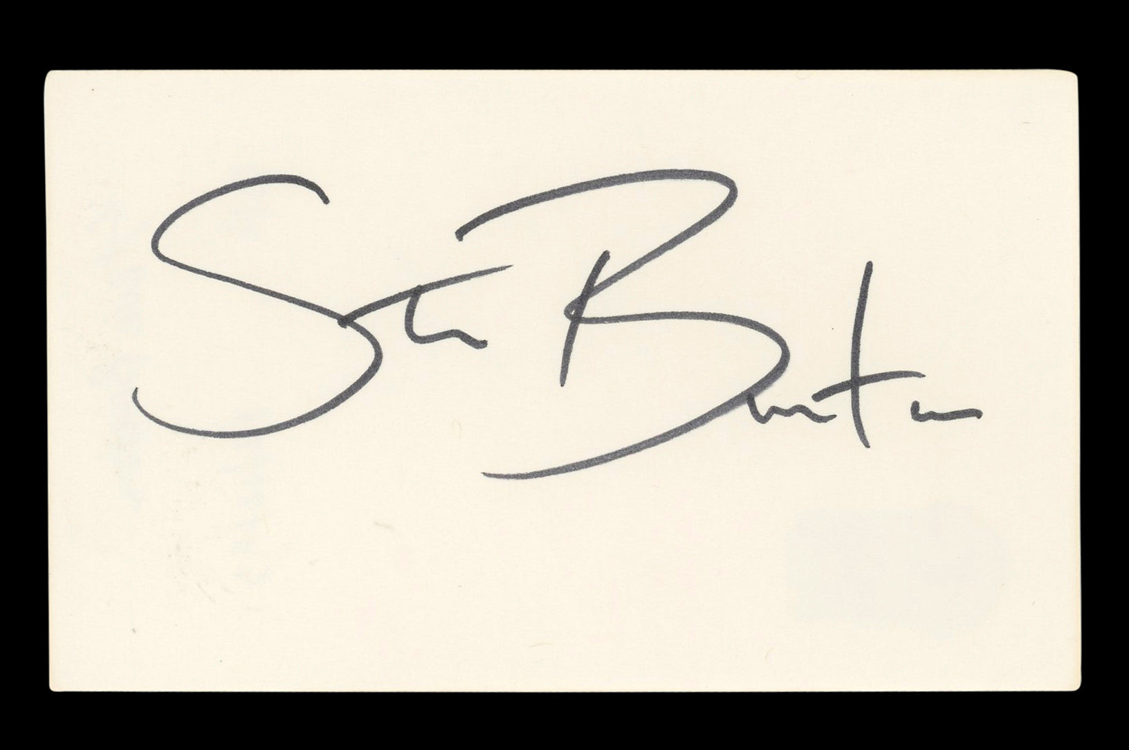 Steve Burton General Hospital Signed 3x5 Index Card Autographed BAS #AD70136