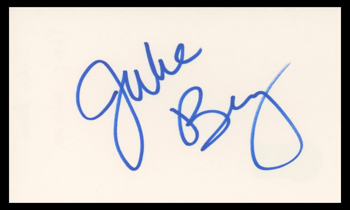 Julie Benz Dexter Authentic Signed 3x5 Index Card Autographed BAS #BV02196