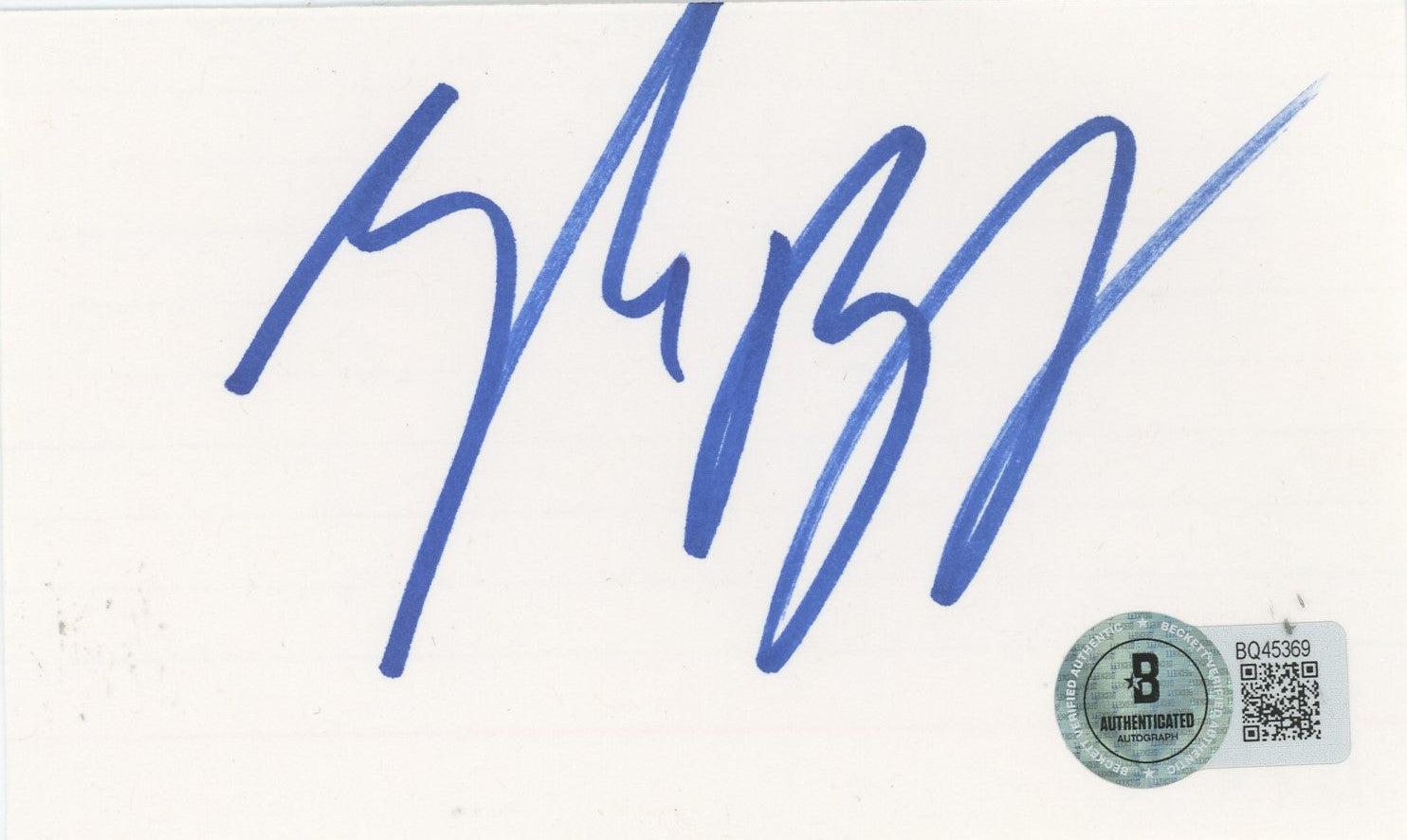 Zach Braff Scrubs Authentic Signed 3x5 Index Card Autographed BAS #BQ45369