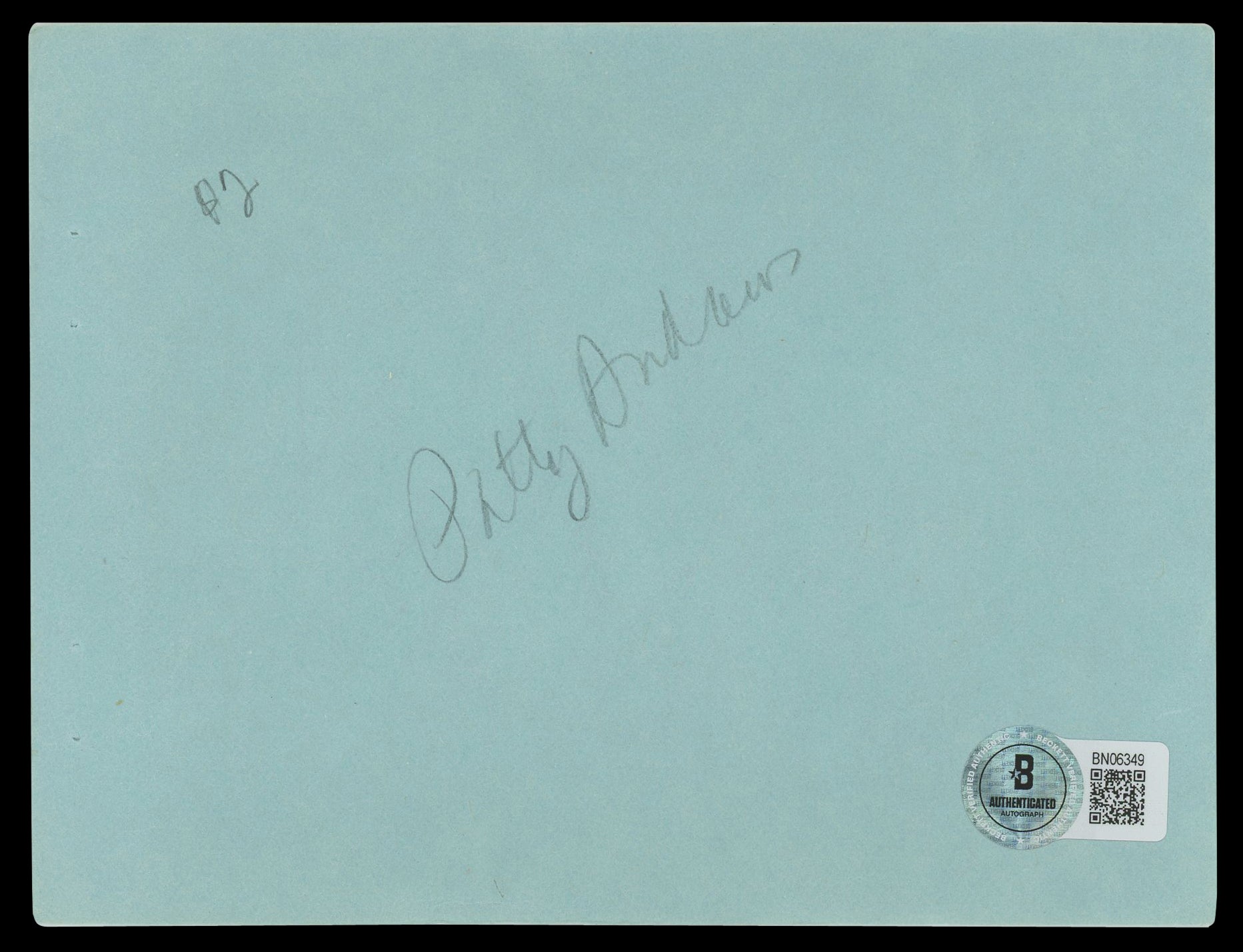Patty Andrews The Phynx "Best Wishes" Signed Cut Signature BAS #BN06349