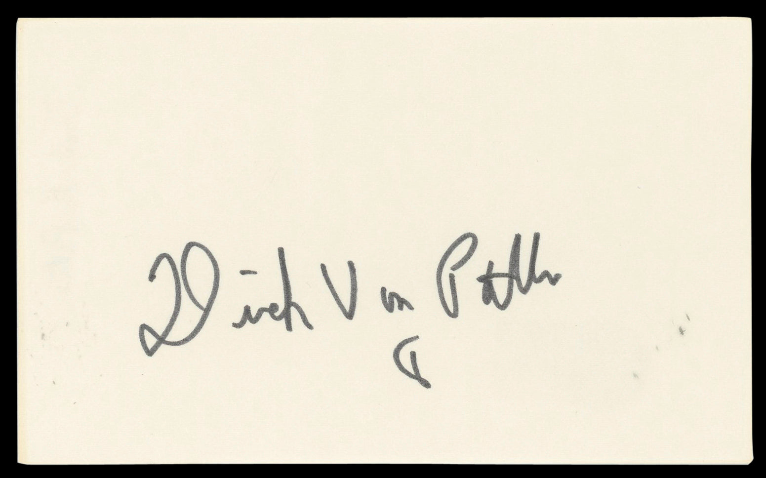 Dick Van Patten Spaceballs Authentic Signed 3x5 Index Card BAS #BN89418