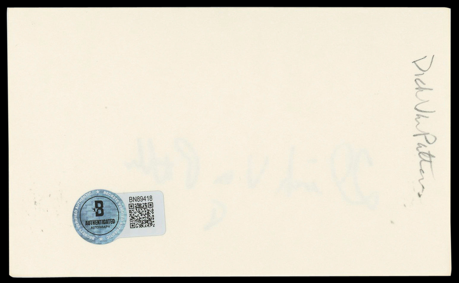 Dick Van Patten Spaceballs Authentic Signed 3x5 Index Card BAS #BN89418