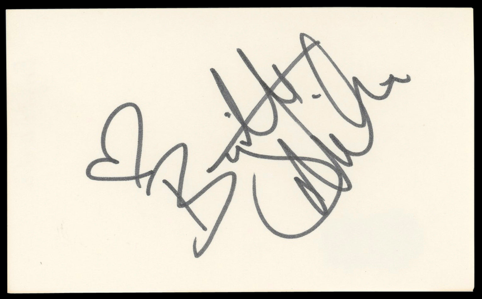 Brigitte Nielsen Red Sonja Authentic Signed 3x5 Index Card BAS #BM58666