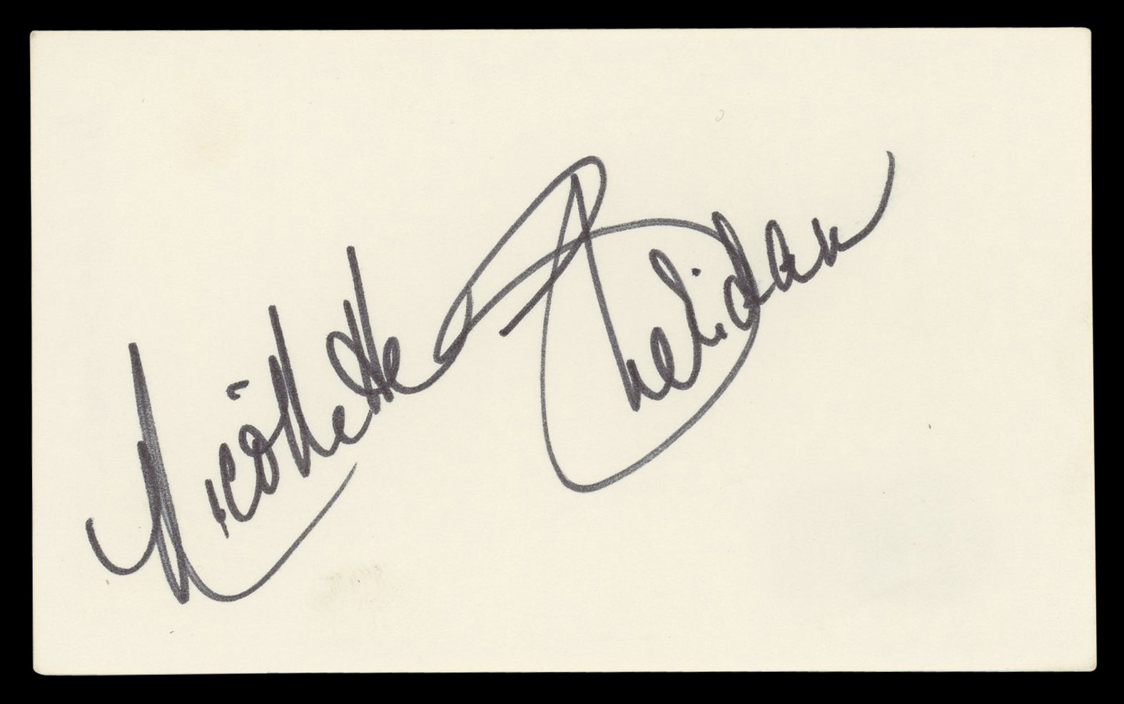 Nicollette Sheridan Desperate Housewives Signed 3x5 Index Card BAS #BN06352