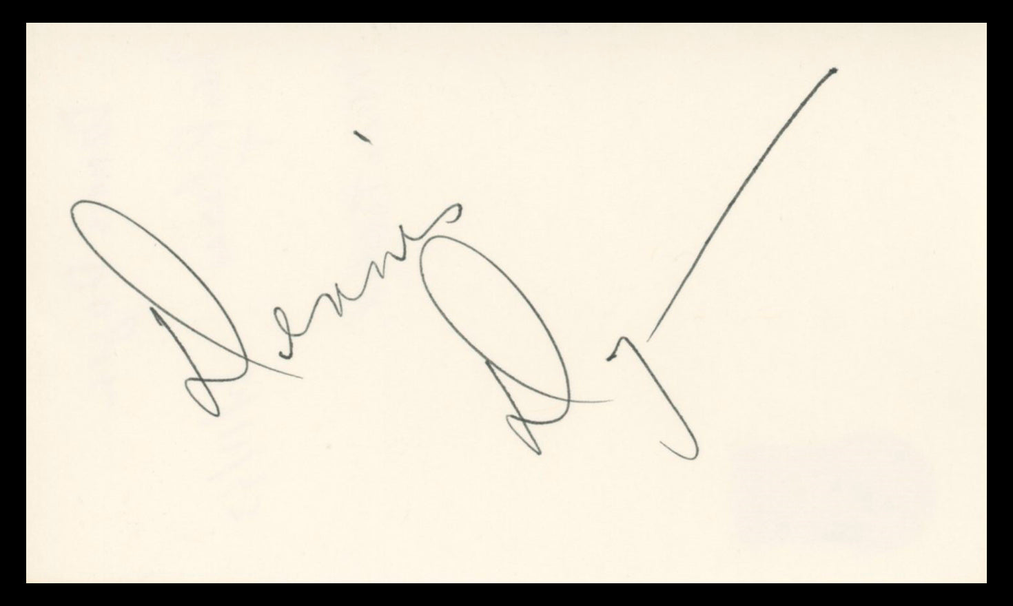 Dennis Dugan Happy Gilmore Authentic Signed 3x5 Index Card BAS #BV01238