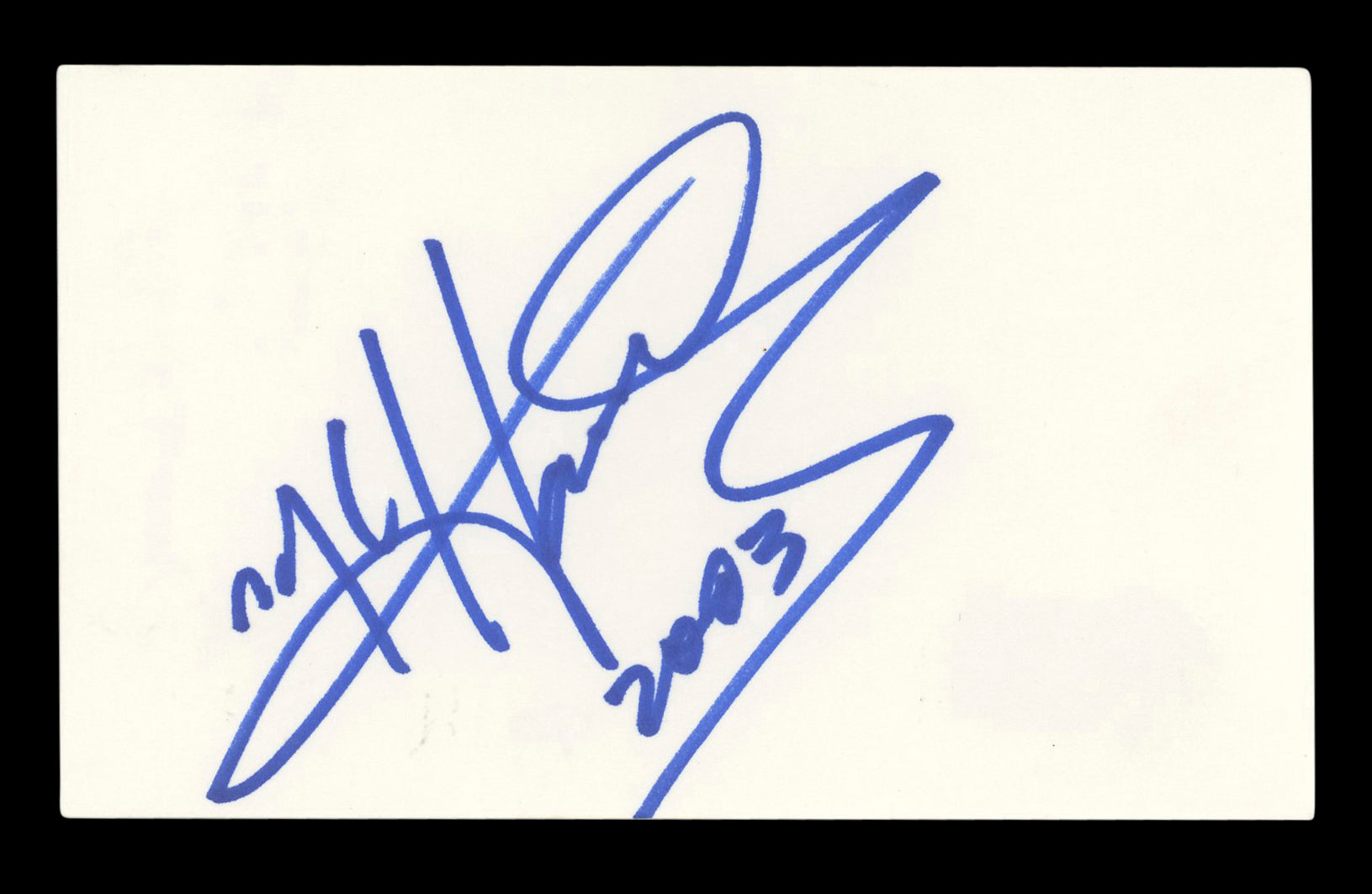 MC Hammer "2003" Authentic Signed 3x5 Index Card Autographed BAS #BL96575