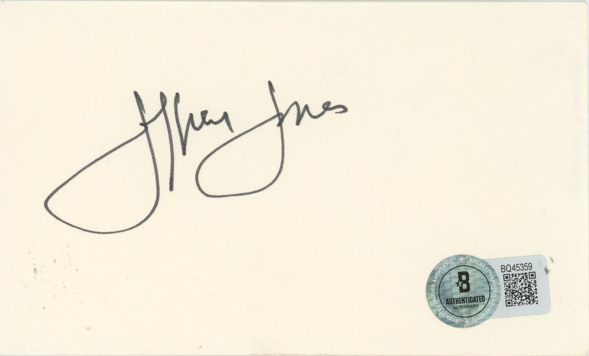 Jeffrey Jones Ferris Bueller's Day Off Signed 3x5 Index Card BAS #BQ45359