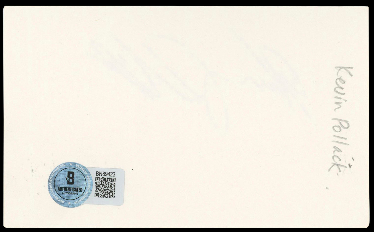 Kevin Pollak The Usual Suspects Authentic Signed 3x5 Index Card BAS #BN89423