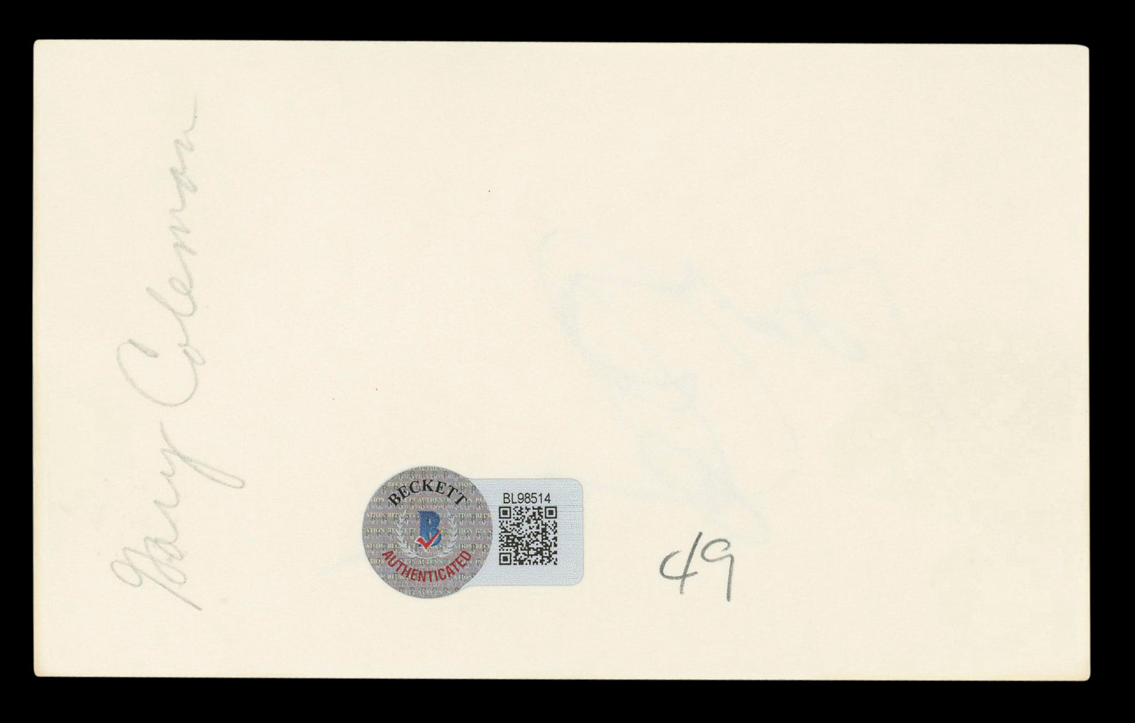 Gary Coleman Diff'rent Strokes Authentic Signed 3x5 Index Card BAS #BL98514