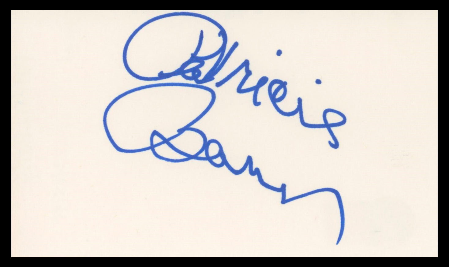 Patricia Barry Days of Our Lives Authentic Signed 3x5 Index Card BAS #BV01242
