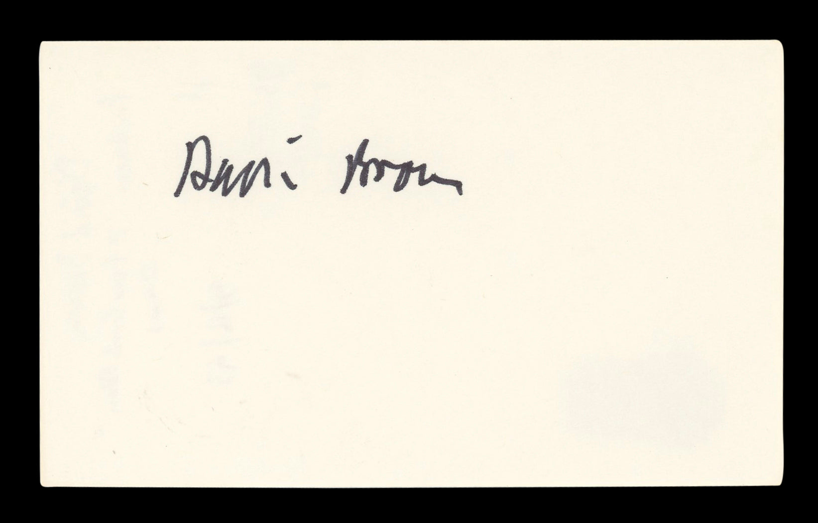 David Brown The Year Between Signed 3x5 Index Card Autographed BAS #AD70146