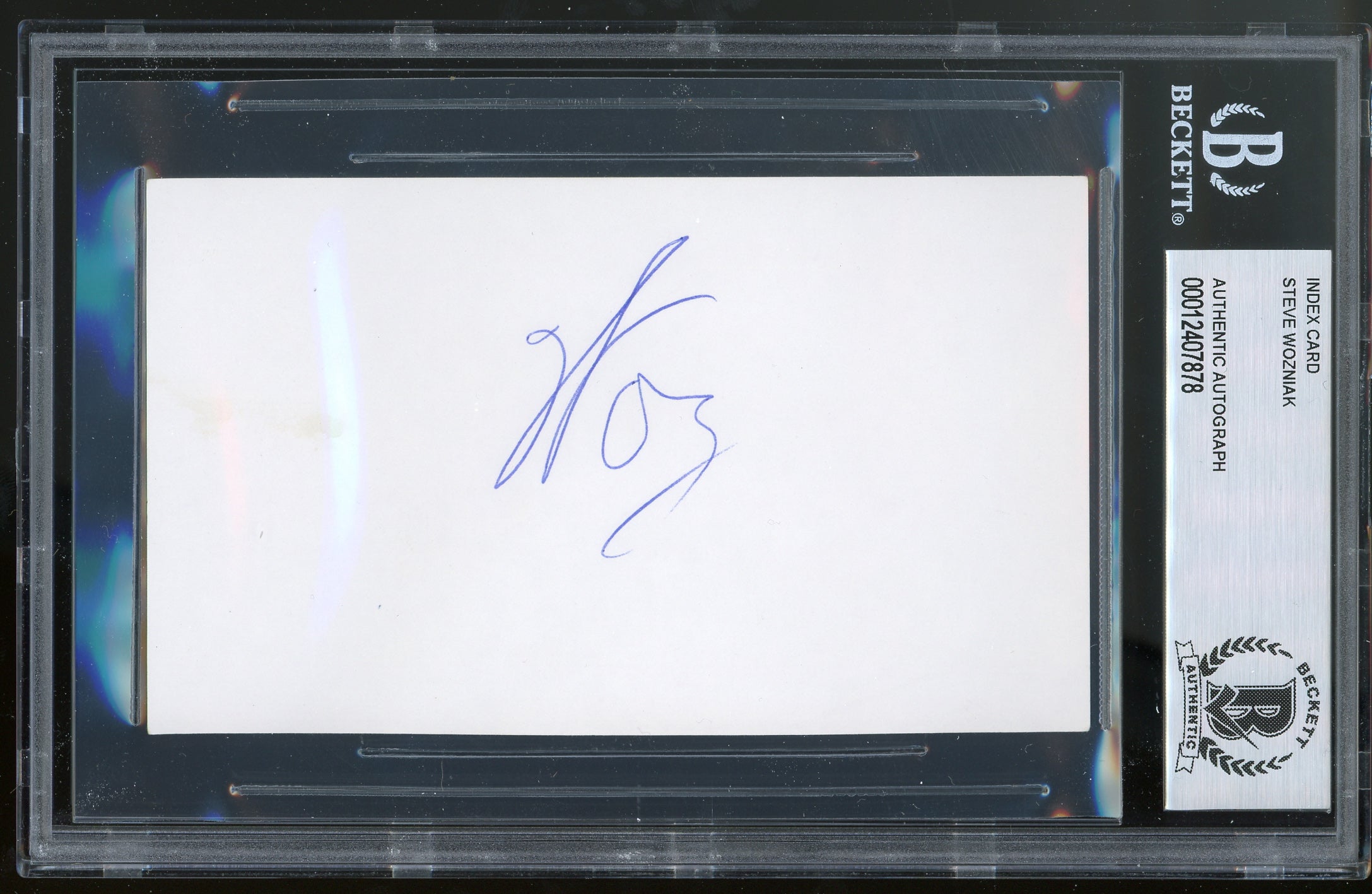 Steve Wozniak Apple Authentic Signed 3x5 Index Card Autographed BAS Slabbed