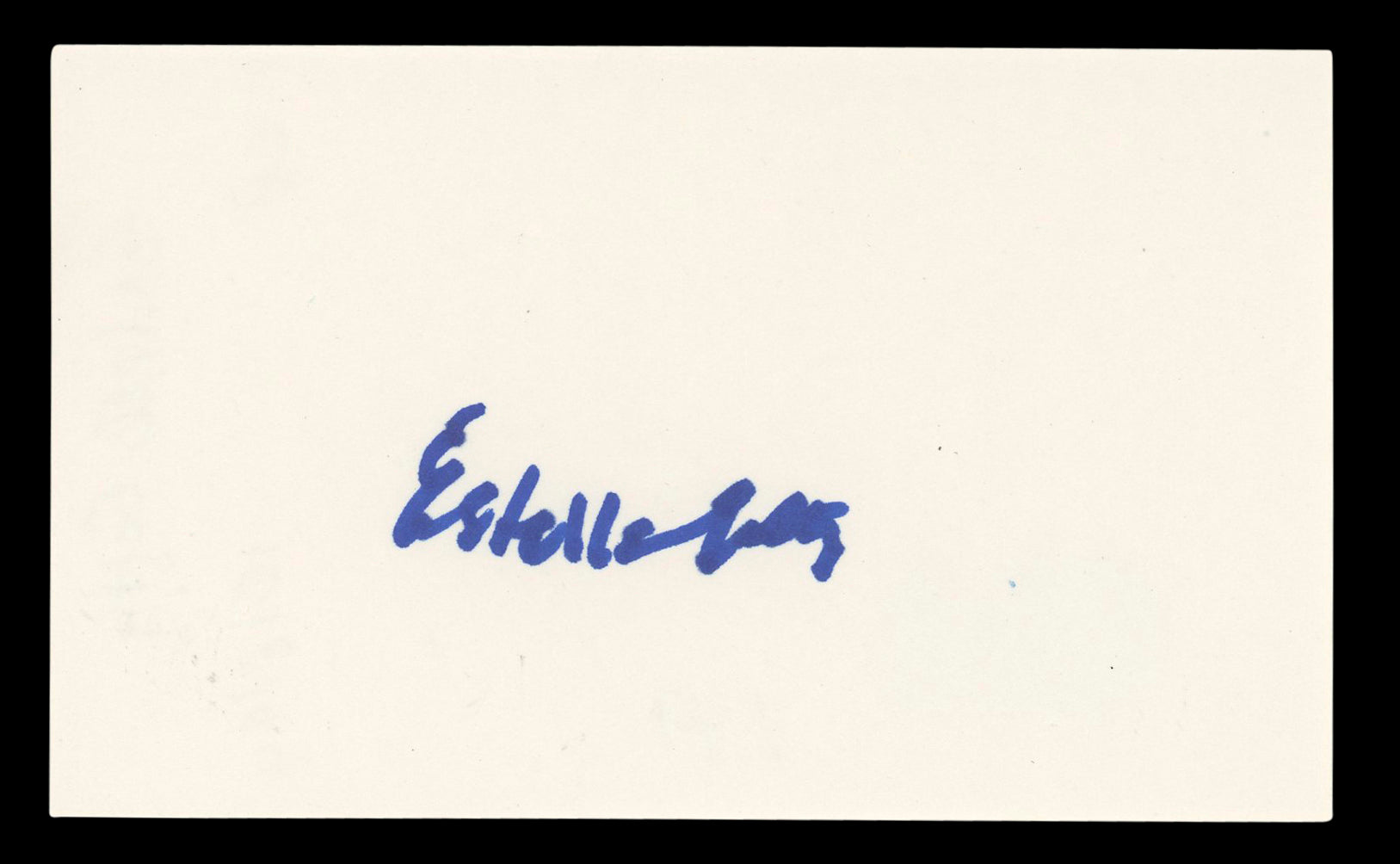 Estelle Getty The Golden Girls Authentic Signed 3x5 Index Card BAS #BL98512