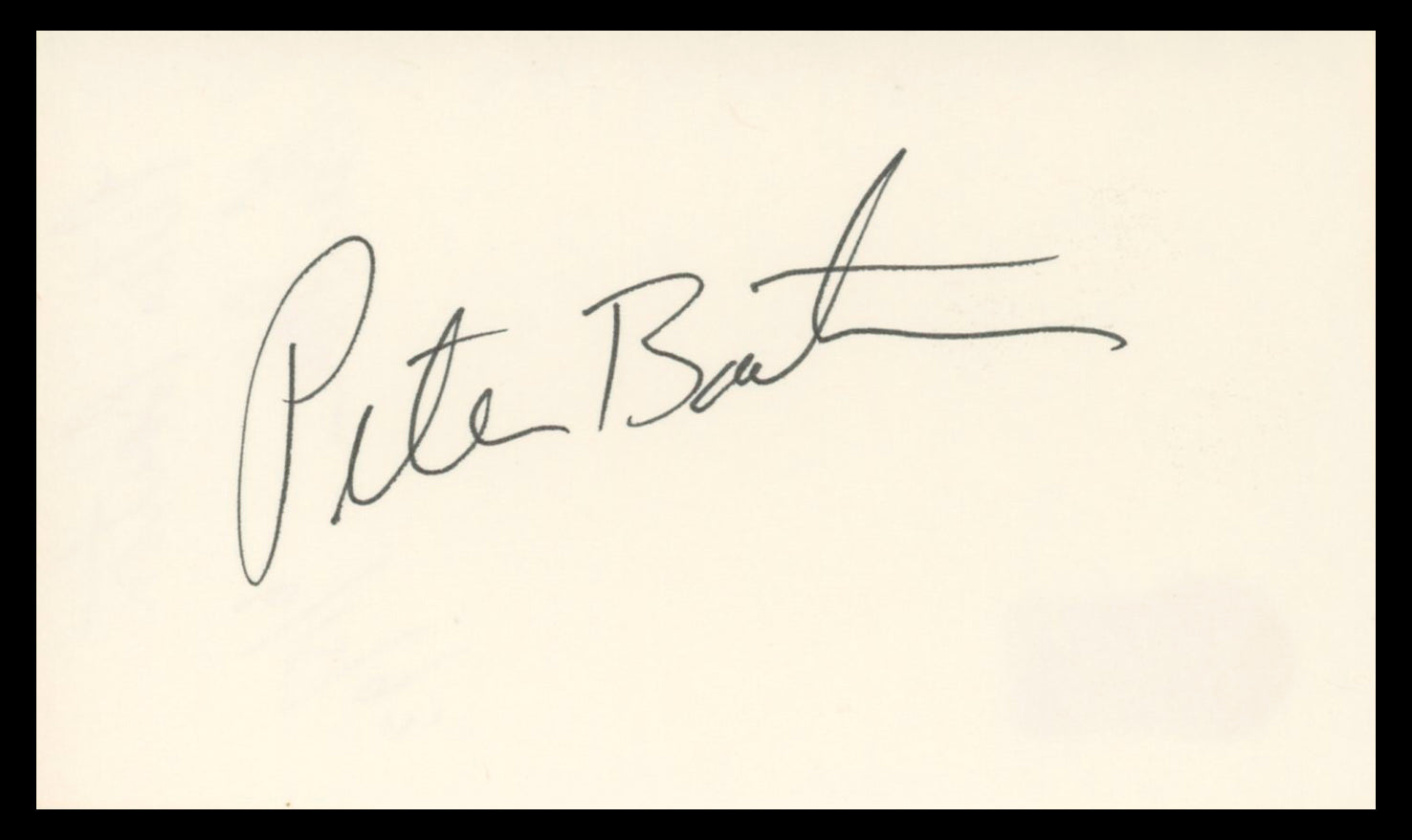 Peter Barton Friday the 13th Authentic Signed 3x5 Index Card BAS #BV01243