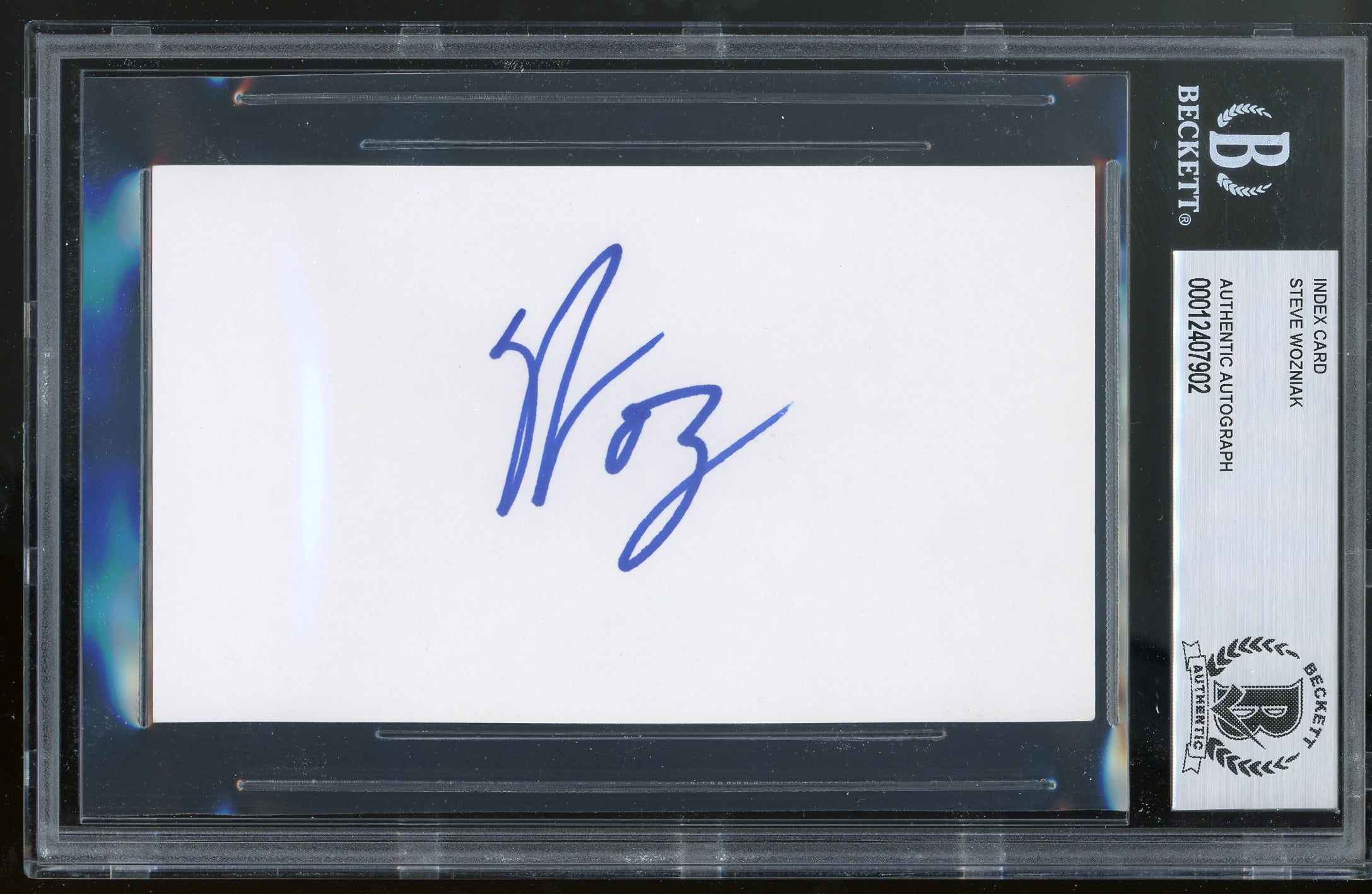 Steve Wozniak Apple Authentic Signed 3x5 Index Card Autographed BAS Slabbed