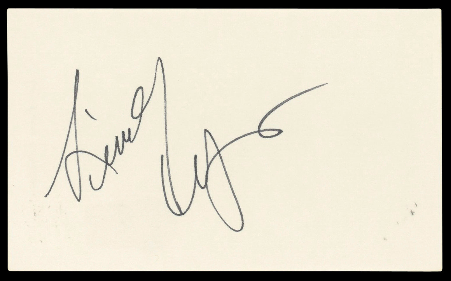 Lindsay Wagner The Bionic Woman Authentic Signed 3x5 Index Card BAS #BN89426