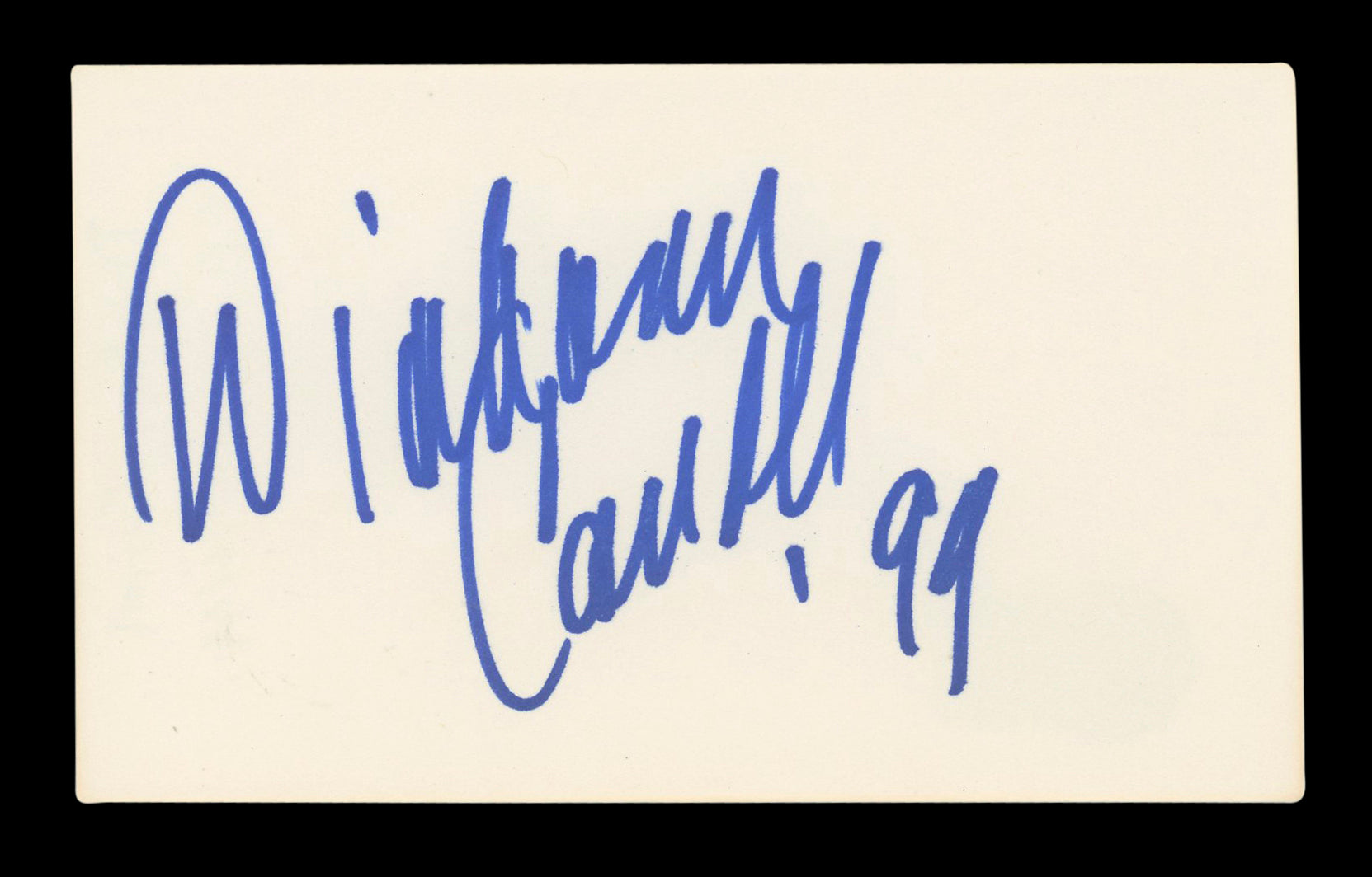 Diahann Carroll Julia 99 Authentic Signed 3x5 Index Card BAS #AD70148