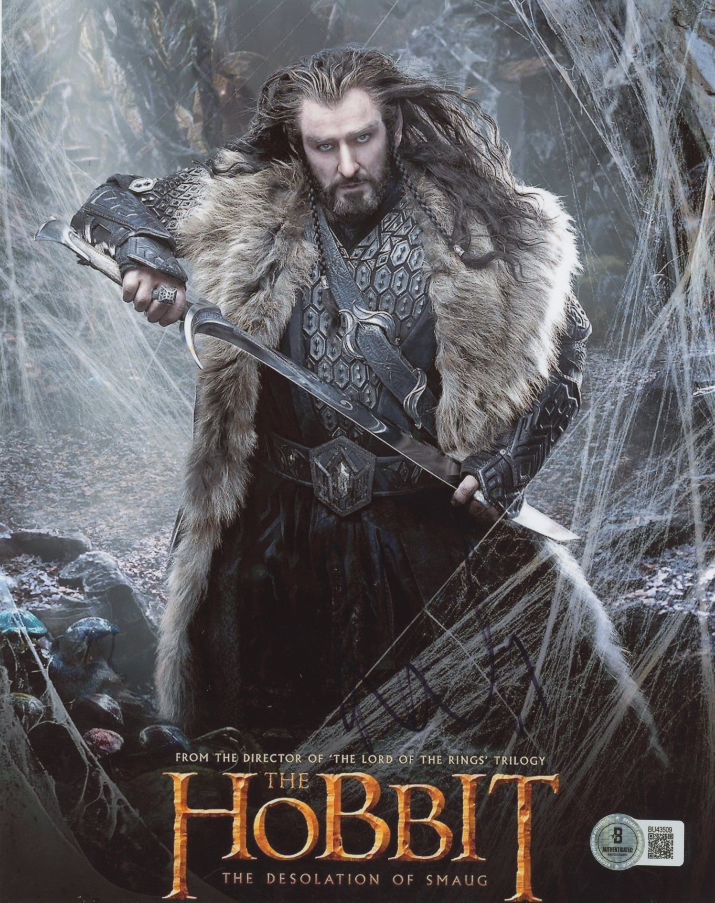 Richard Armitrage The Hobbit Authentic Signed 8x10 Photo BAS #BU43509