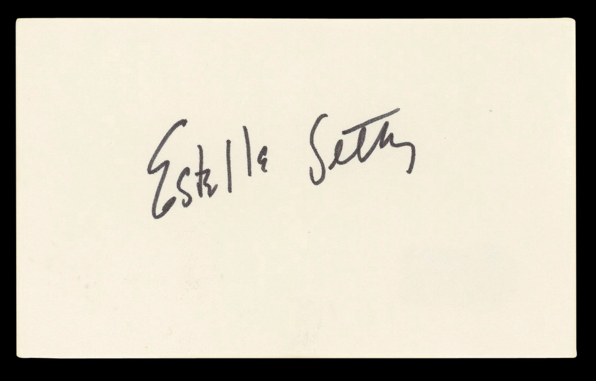Estelle Getty The Golden Girls Authentic Signed 3x5 Index Card BAS #BL98510