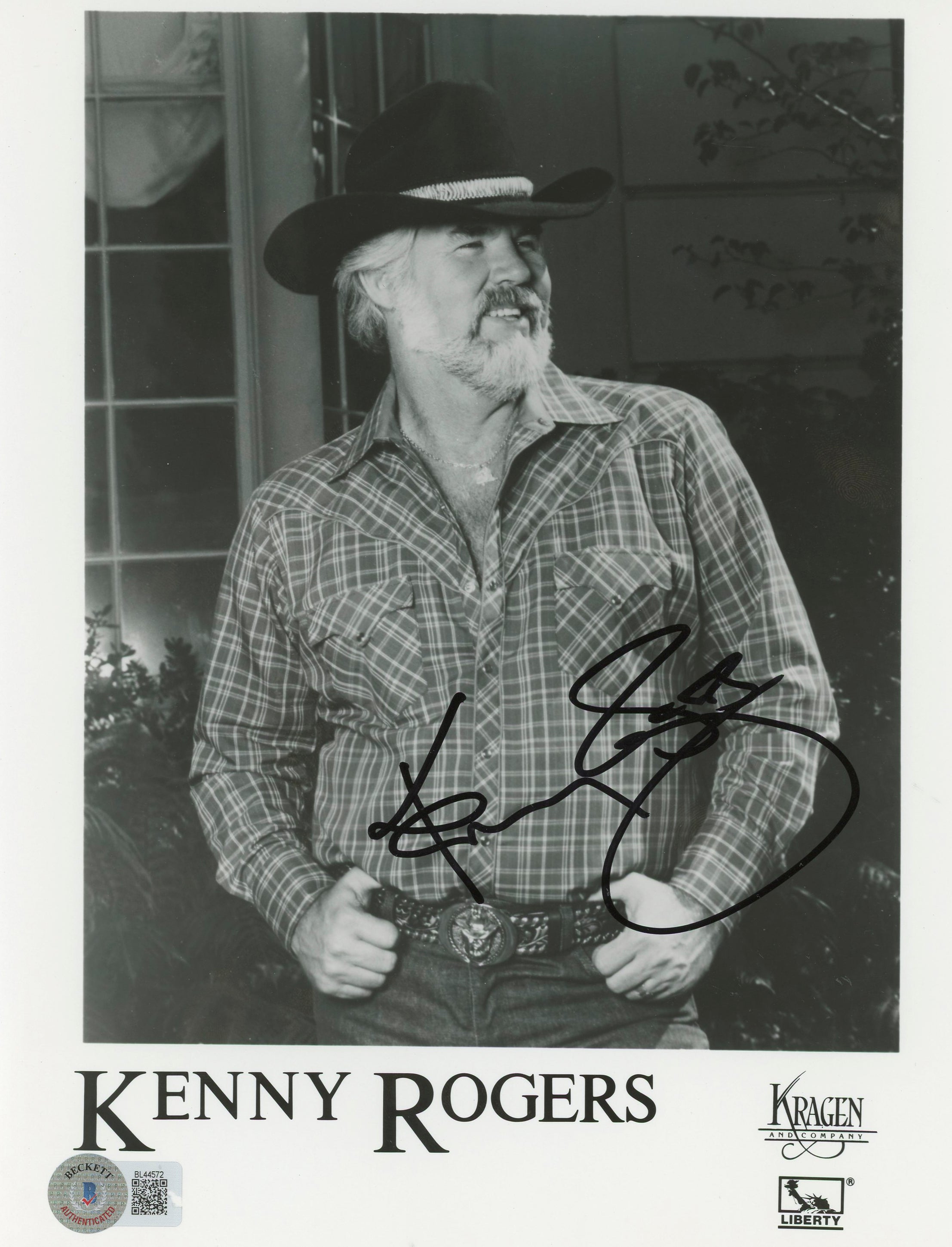 Kenny Rogers Country Musician Authentic Signed 8x10 Photo BAS #BL44572