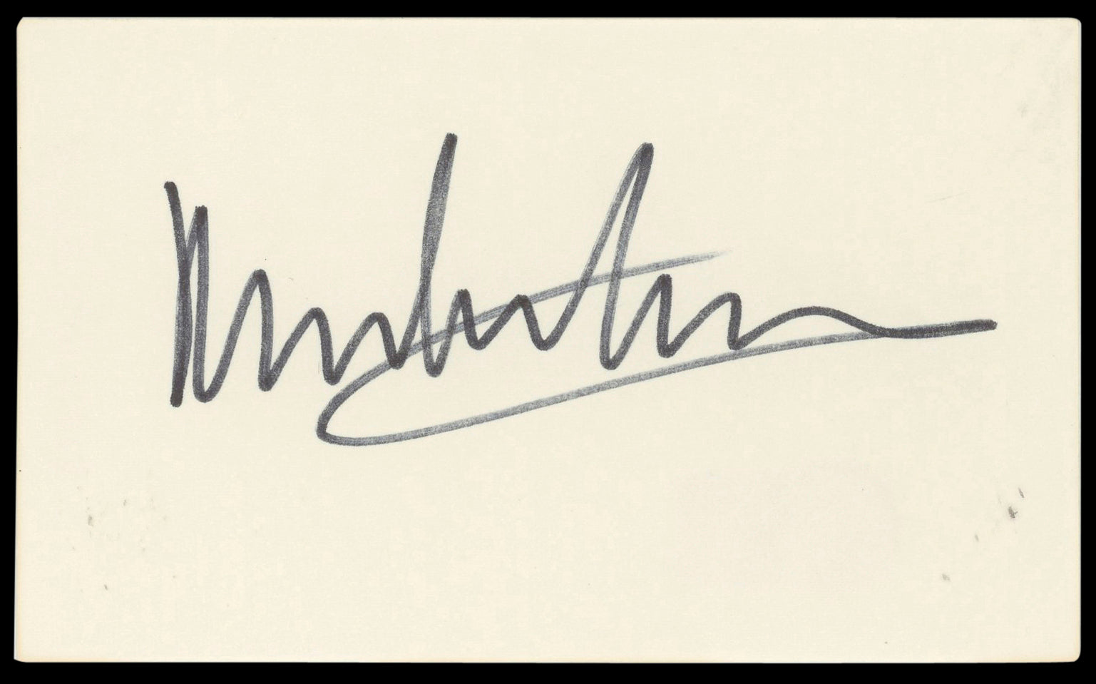 Mike Nichols The Graduate Authentic Signed 3x5 Index Card BAS #BN89428