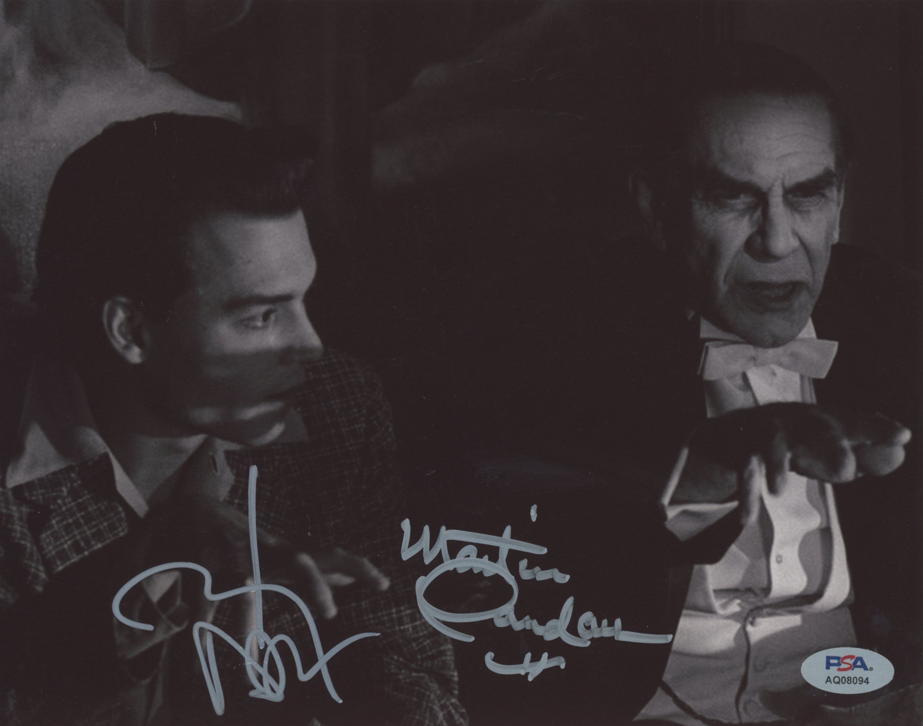 Johnny Depp & Martin Landau Ed Wood Authentic Signed 8x10 Photo PSA/DNA #AQ08094