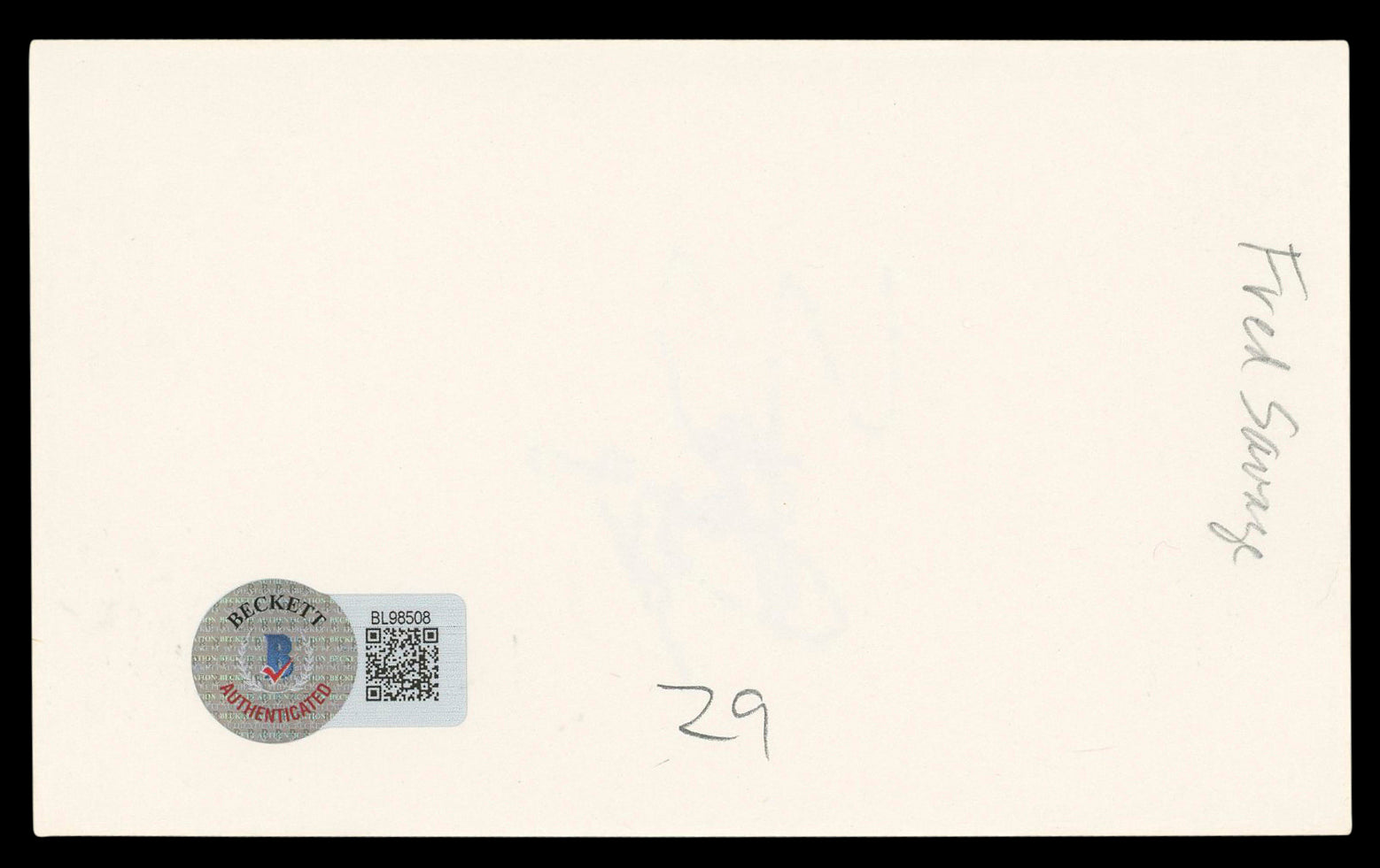 Fred Savage The Wonder Years Authentic Signed 3x5 Index Card BAS #BL98508