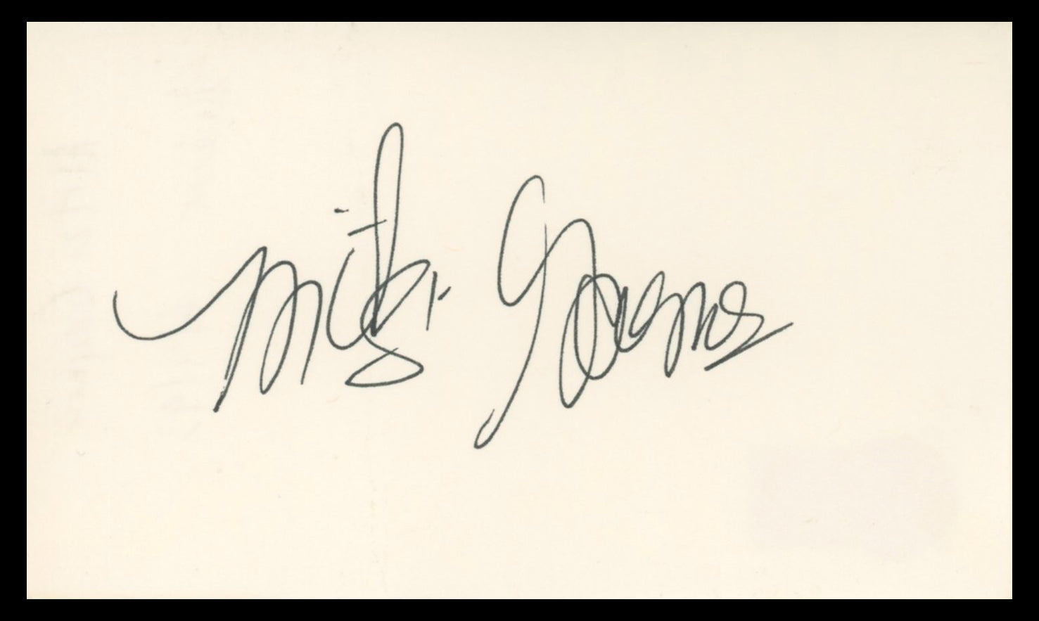 Mitzi Gaynor South Pacific Authentic Signed 3x5 Index Card BAS #BV04101