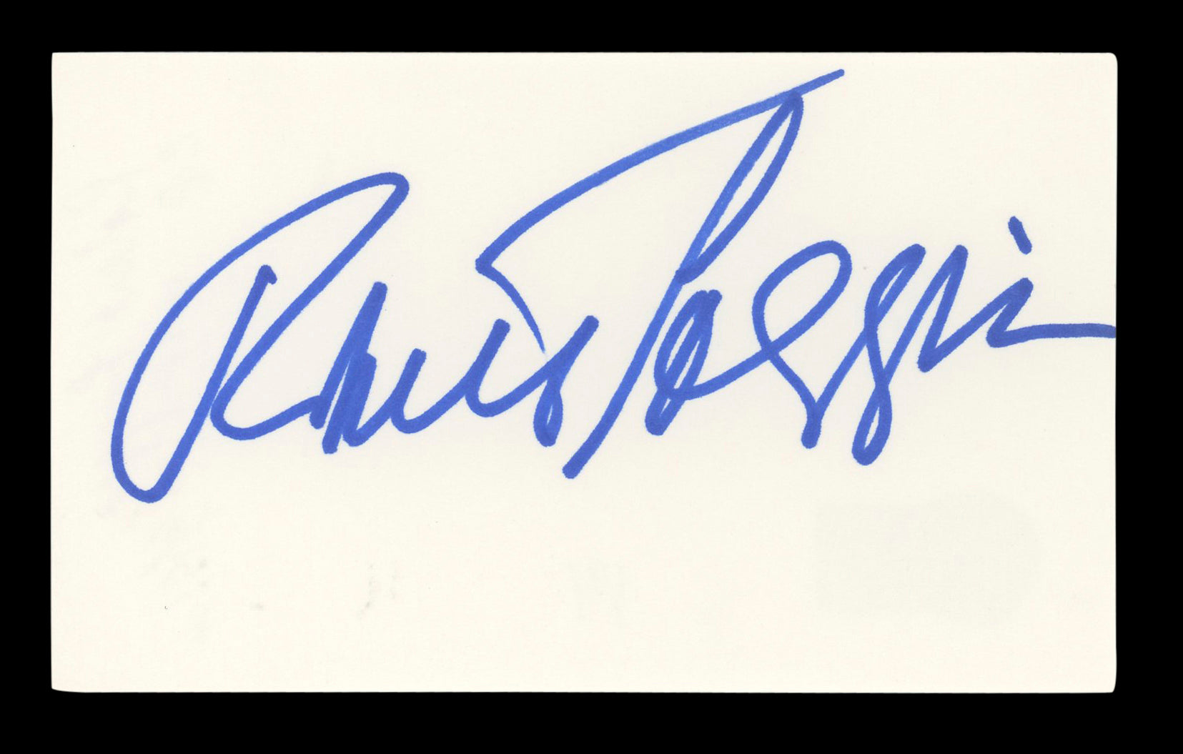 Robert Loggia Big Authentic Signed 3x5 Index Card Autographed BAS #BL96586