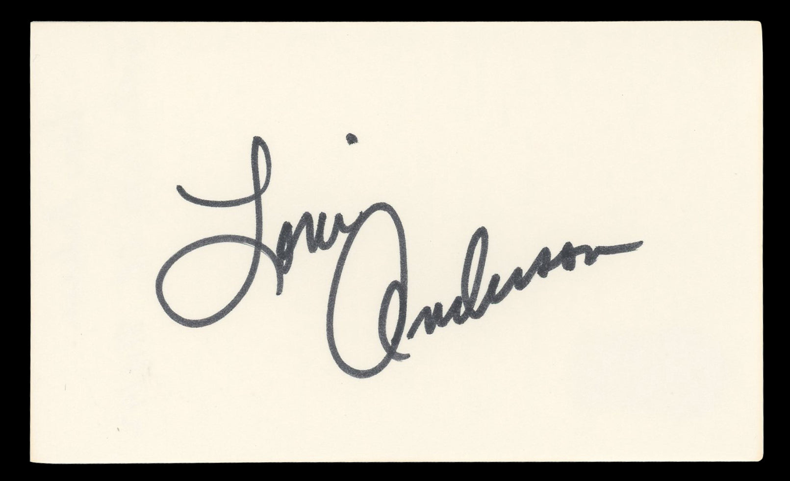 Loni Anderson WKRP in Cincinnati Authentic Signed 3x5 Index Card BAS #BN06362