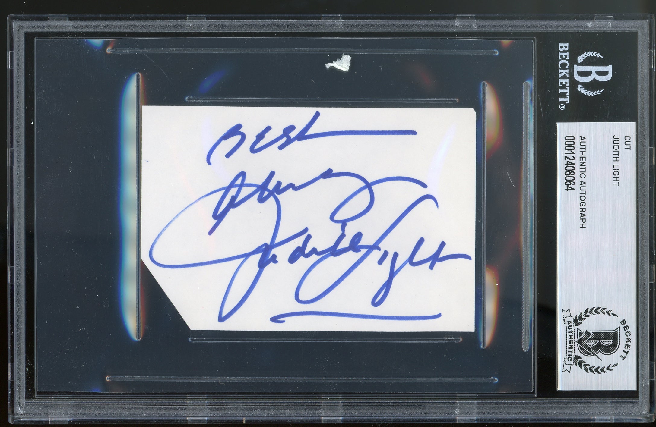 Judith Light Who's The Boss Authentic Signed 2.5x3.75 Cut Signature BAS Slabbed