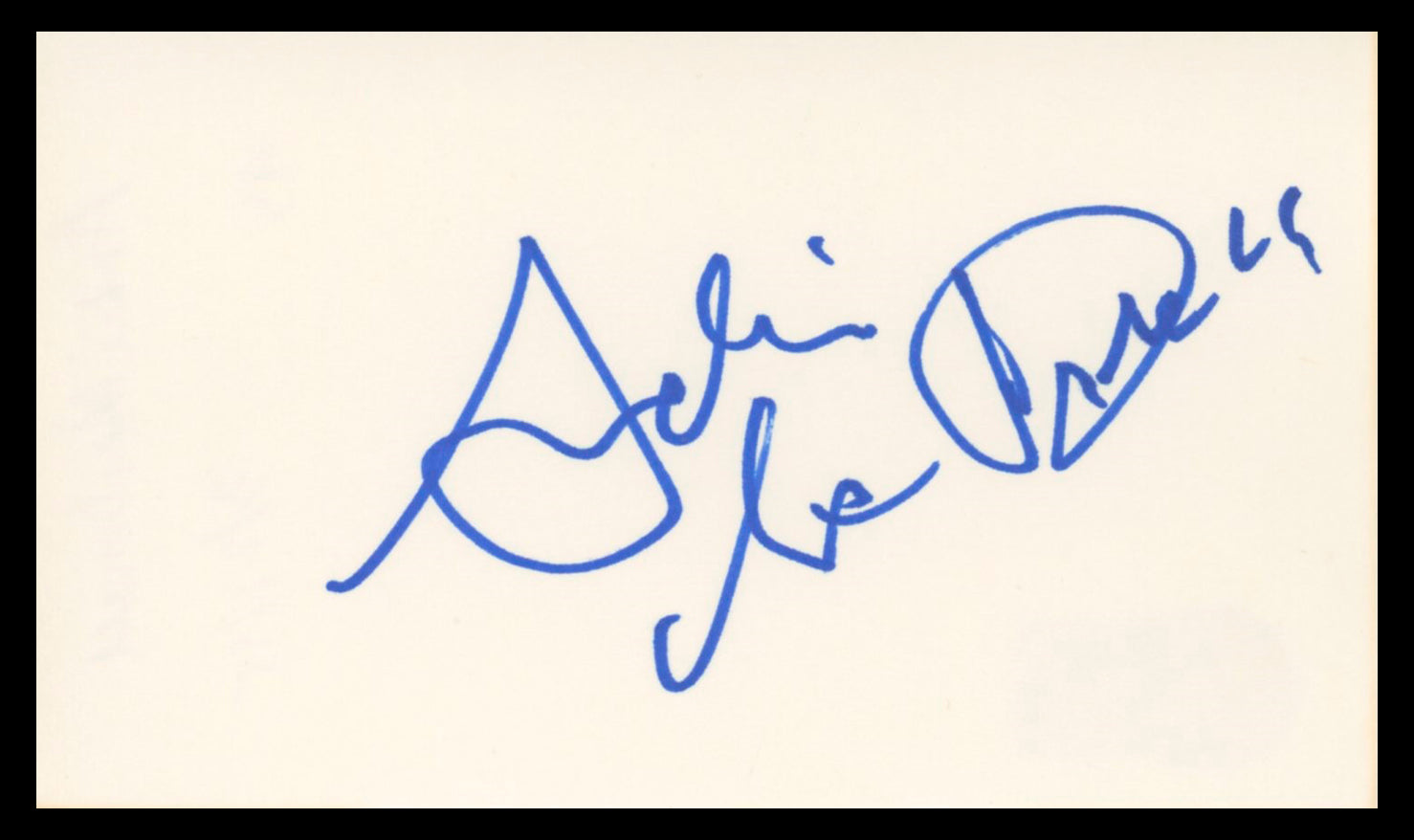 Andie MacDowell Groundhog Day Authentic Signed 3x5 Index Card BAS #BV04108