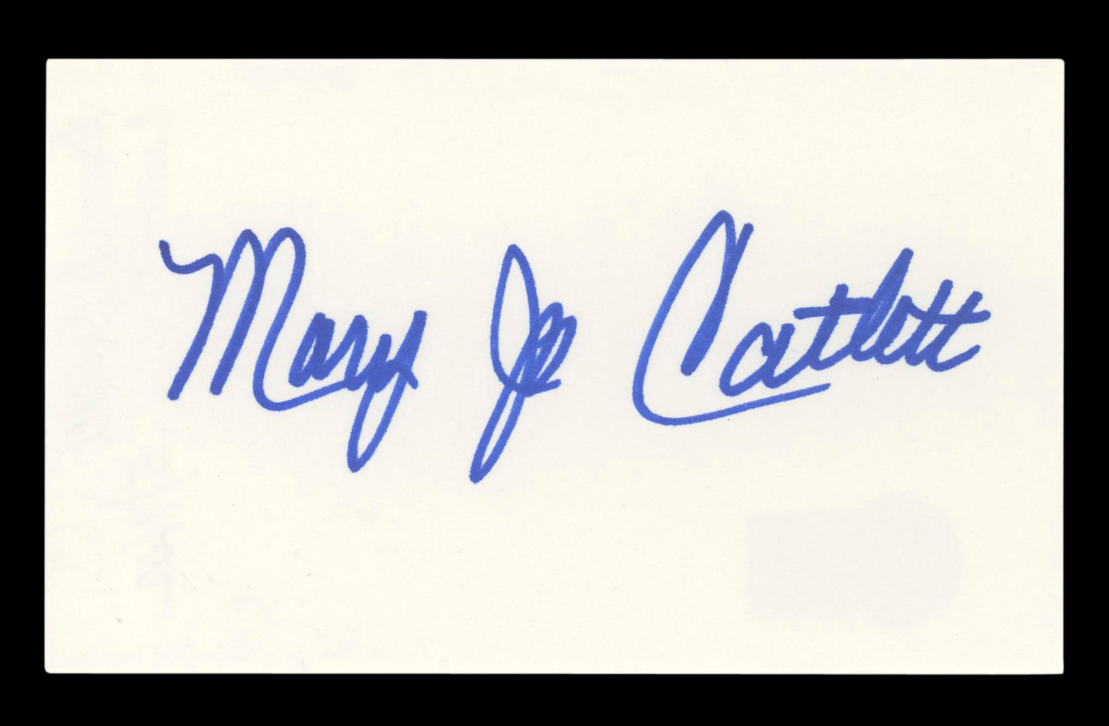 Mary Jo Catlett Spongebob Signed 3x5 Index Card Autographed BAS #AD70155