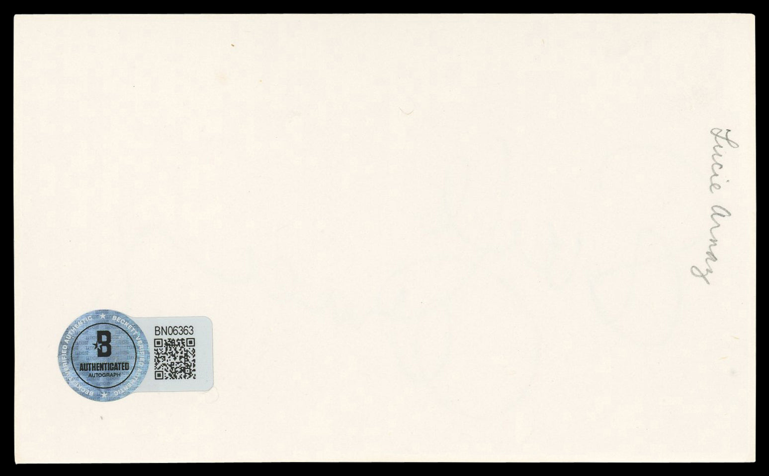 Lucie Arnaz Here's Lucy Authentic Signed 3x5 Index Card Autographed BAS #BN06363