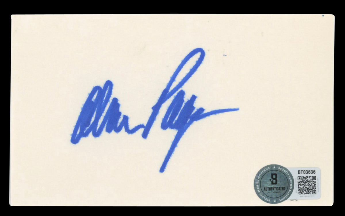 Vikings Alan Page Authentic Signed 3x5 Index Card Autographed BAS #BT03636