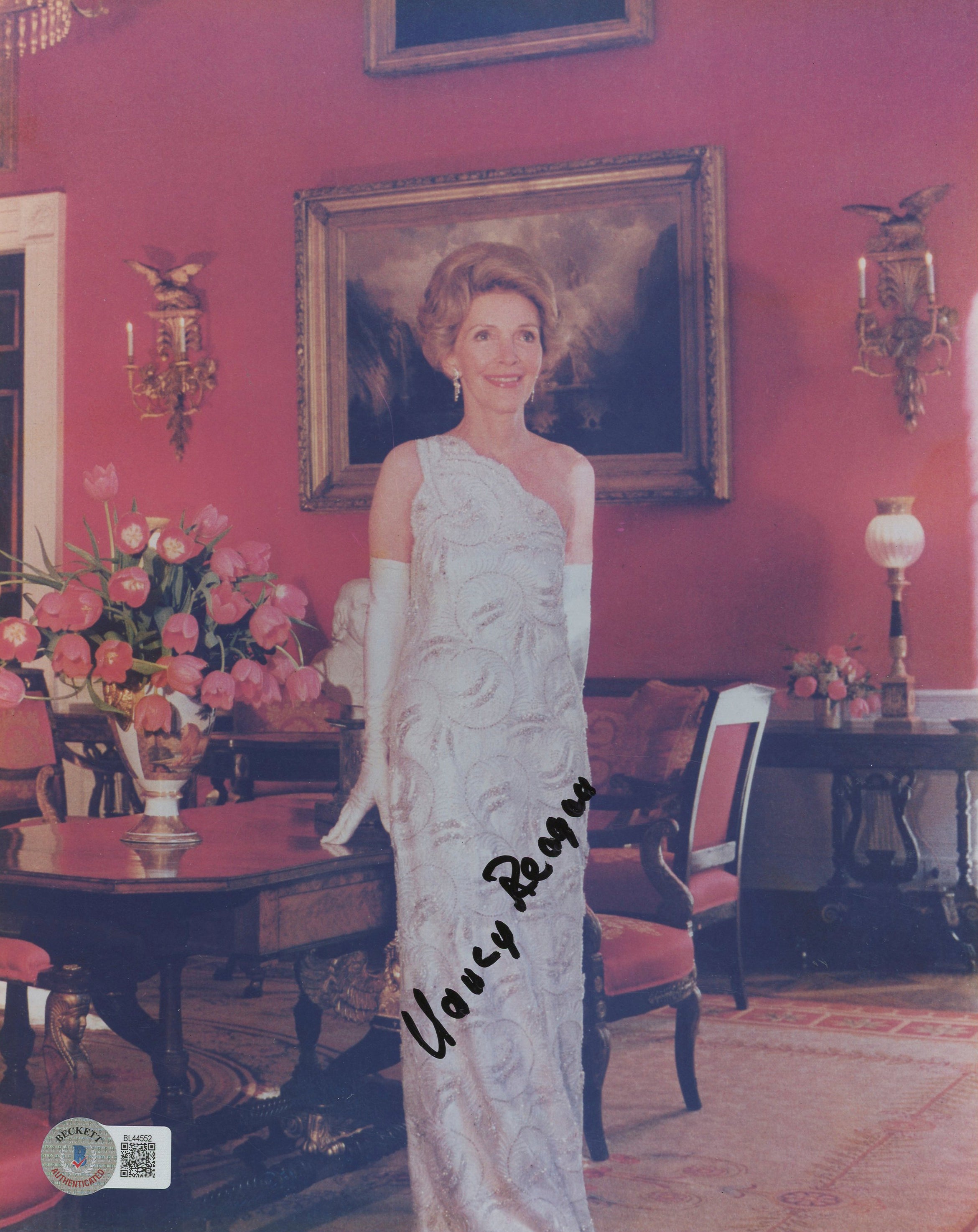 Nancy Reagan Hellcats of the Navy Authentic Signed 8x10 Photo BAS #BL44552