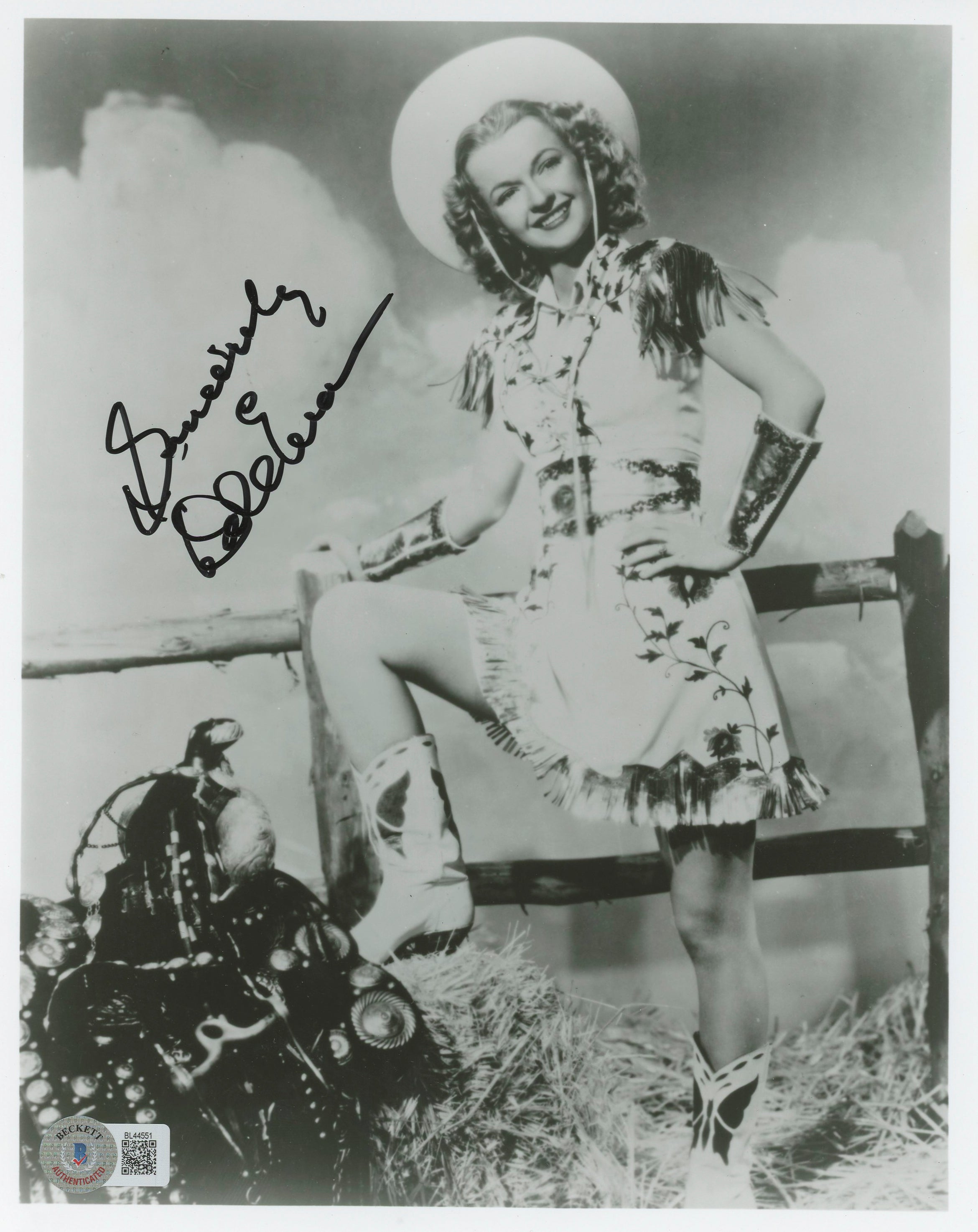 Dale Evans The Roy Rogers Show Authentic Signed 8x10 Photo BAS #BL44551