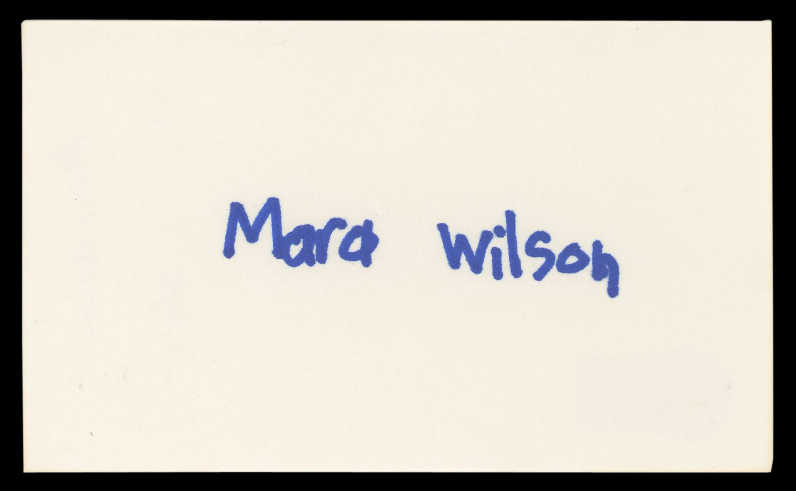 Mara Wilson Matilda Authentic Signed 3x5 Index Card Autographed BAS #BN06368