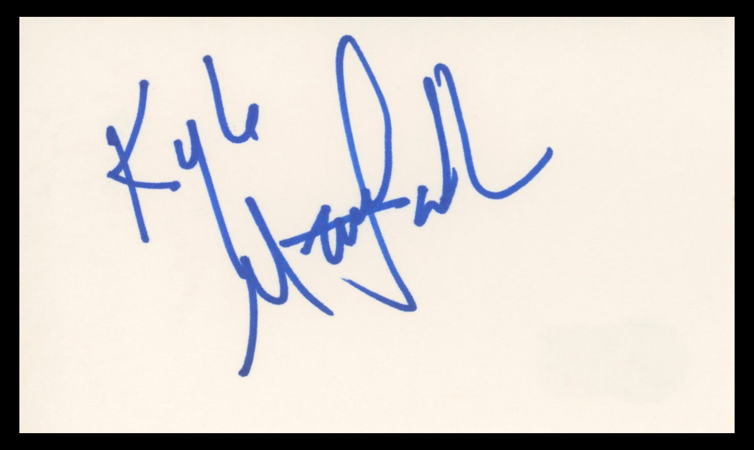 Kyle Maclachlan Twin Peaks Authentic Signed 3x5 Index Card BAS #BV04127