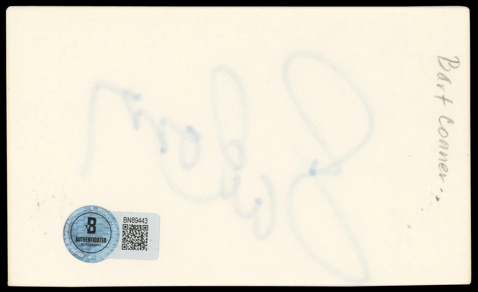 Bart Conner Olympics Authentic Signed 3x5 Index Card Autographed BAS #BN89443