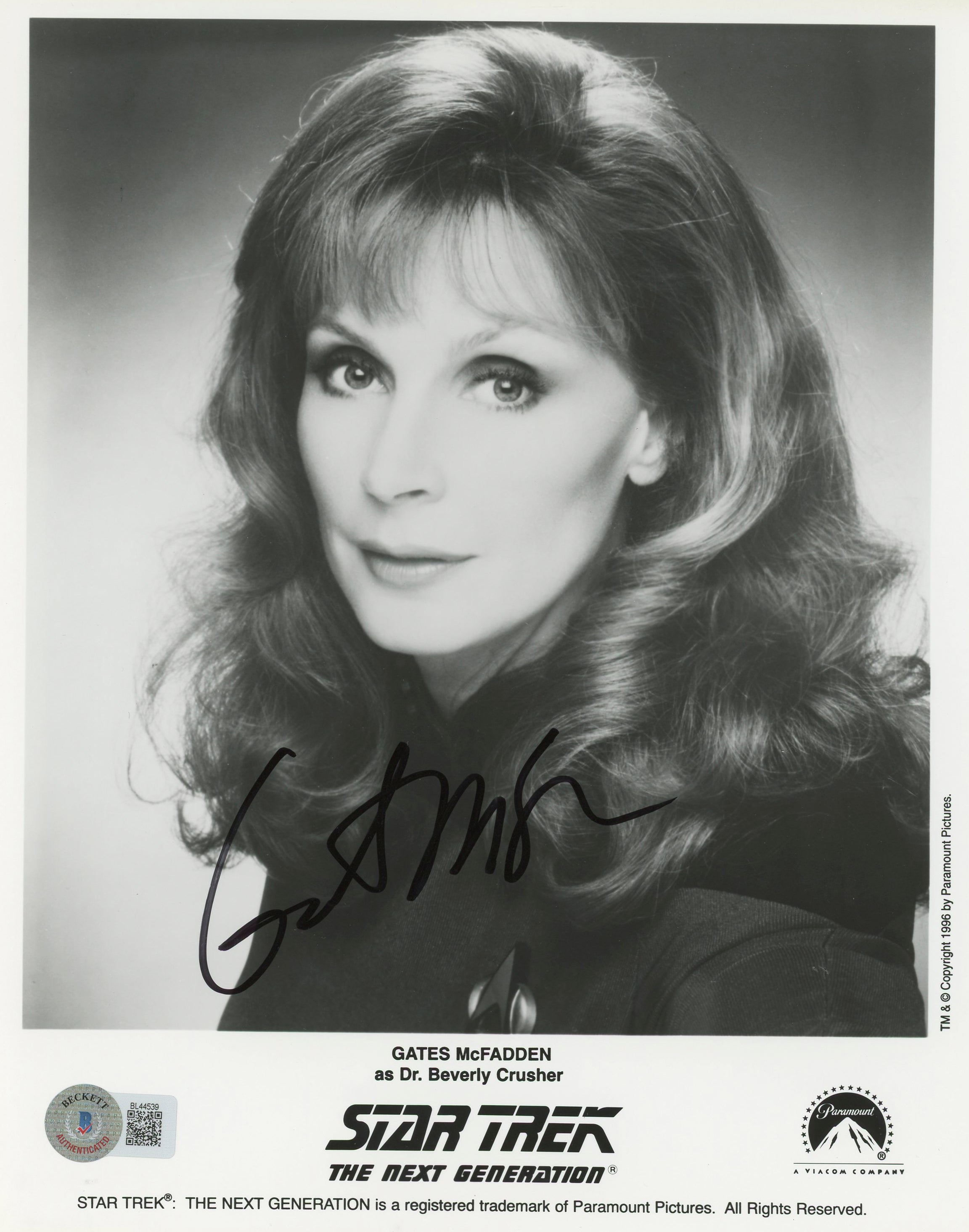 Gates McFadden Star Trek The Next Generation Signed 8x10 Photo BAS #BL44539