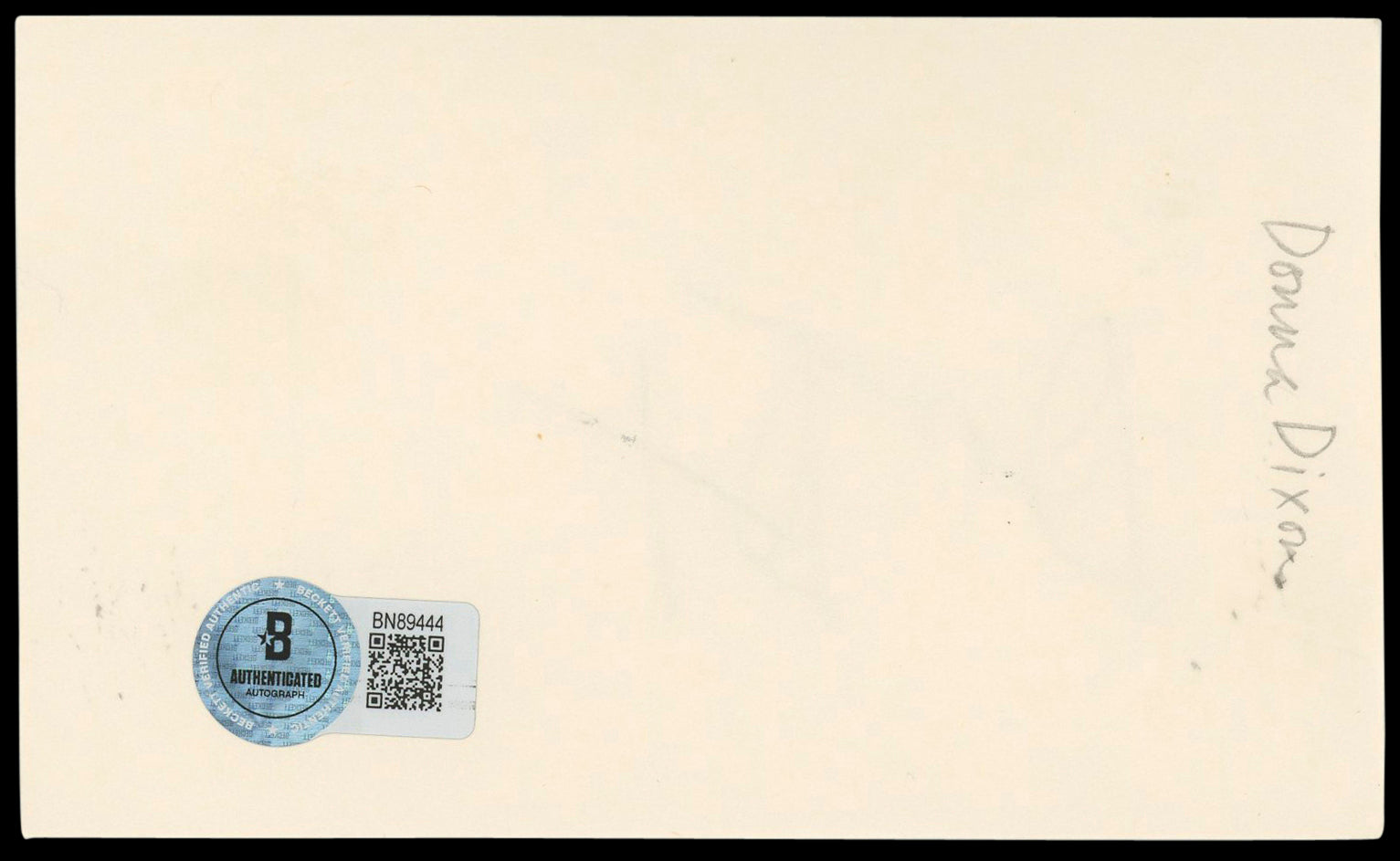 Donna Dixon Spies Like Us Authentic Signed 3x5 Index Card BAS #BN89444