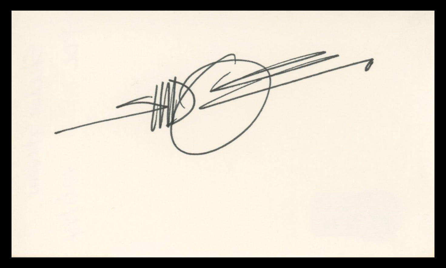Shadoe Stevens Hollywood Squares Authentic Signed 3x5 Index Card BAS #BV04136