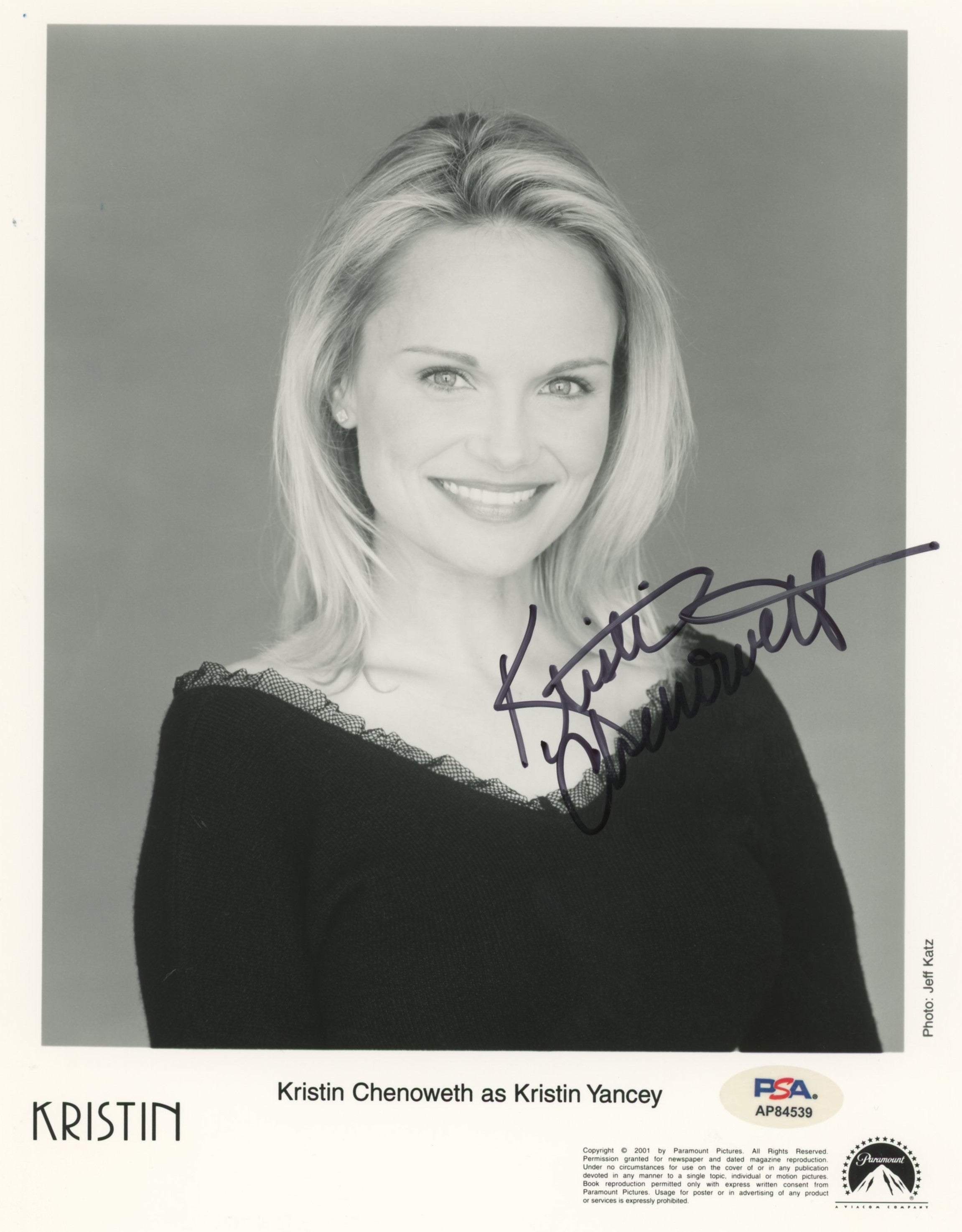 Kristin Chenoweth Pushing Daisies Authentic Signed 8x10 Photo PSA/DNA #AP84539